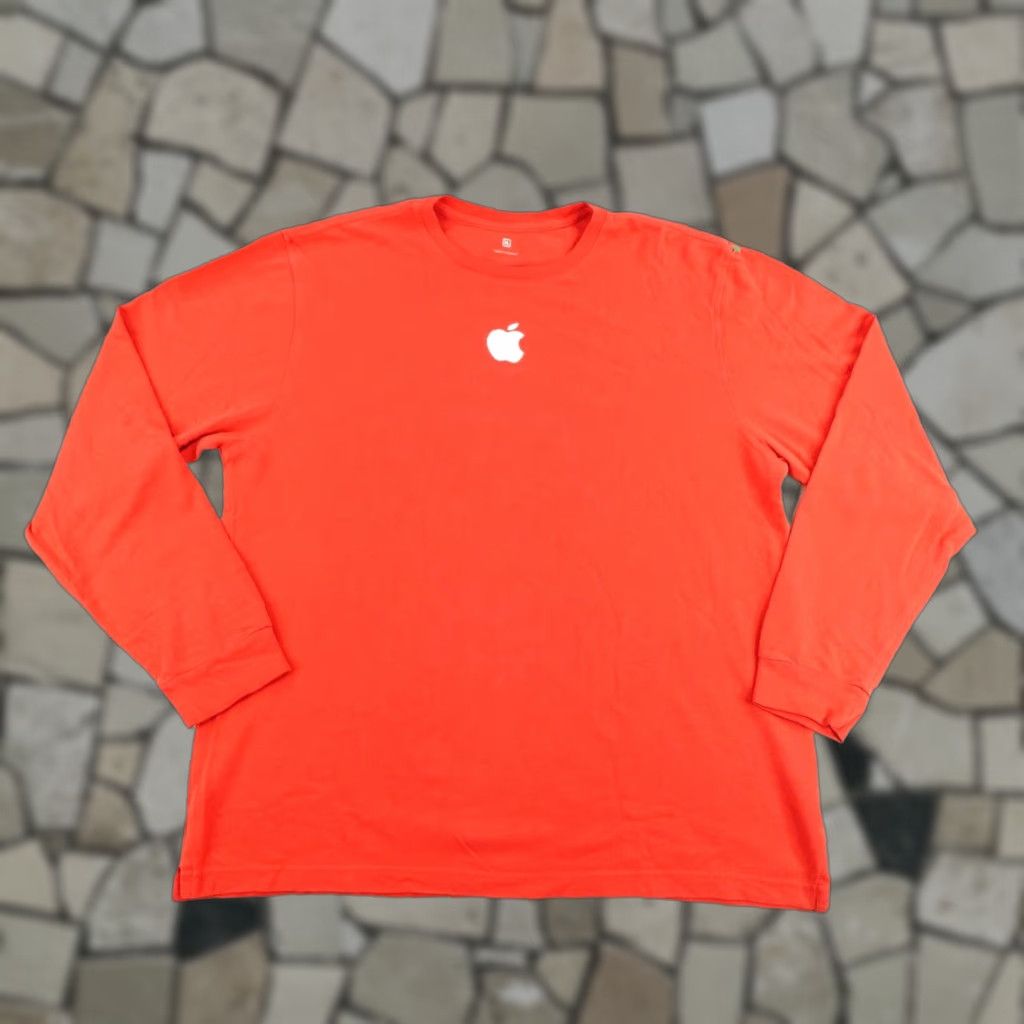 Apple Apple Shirt Mens XL Red Embroidered Thermal Logo Crew Neck T-Shirt (Solid) Casual Geek Nerd Outdoor Mens XL Red Apple Shirt Size US XL / EU 56 / 4 - 1 Thumbnail
