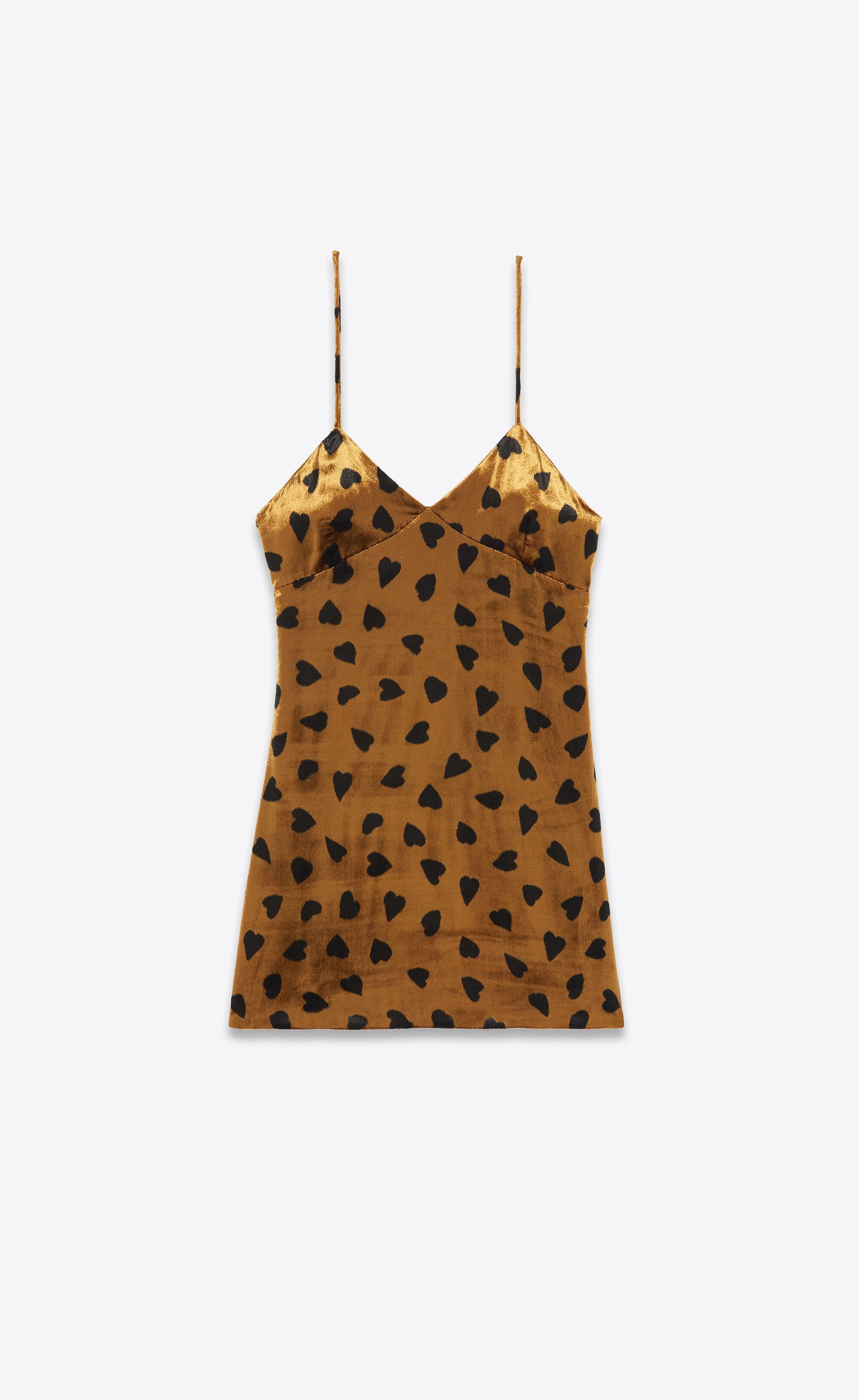 Saint Laurent Paris $3.2K VALUE Sleeveless Dress In Velvet with hearts Size XS / US 0-2 / IT 36-38 - 1 Preview