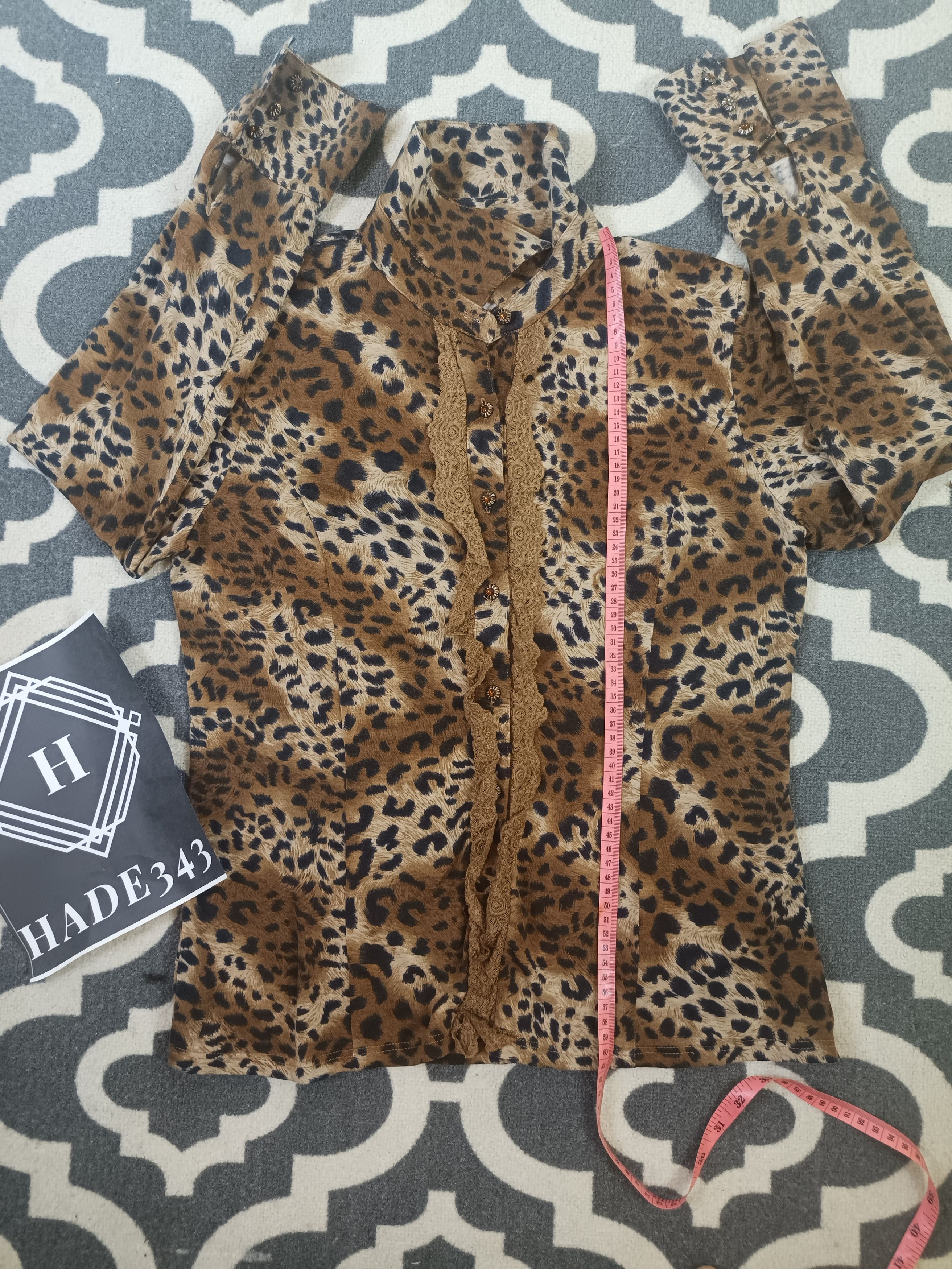 The Unbranded Brand FABIO FERRETTI Leopard Lace Shirt Size M / US 6-8 / IT 42-44 - 8 Thumbnail