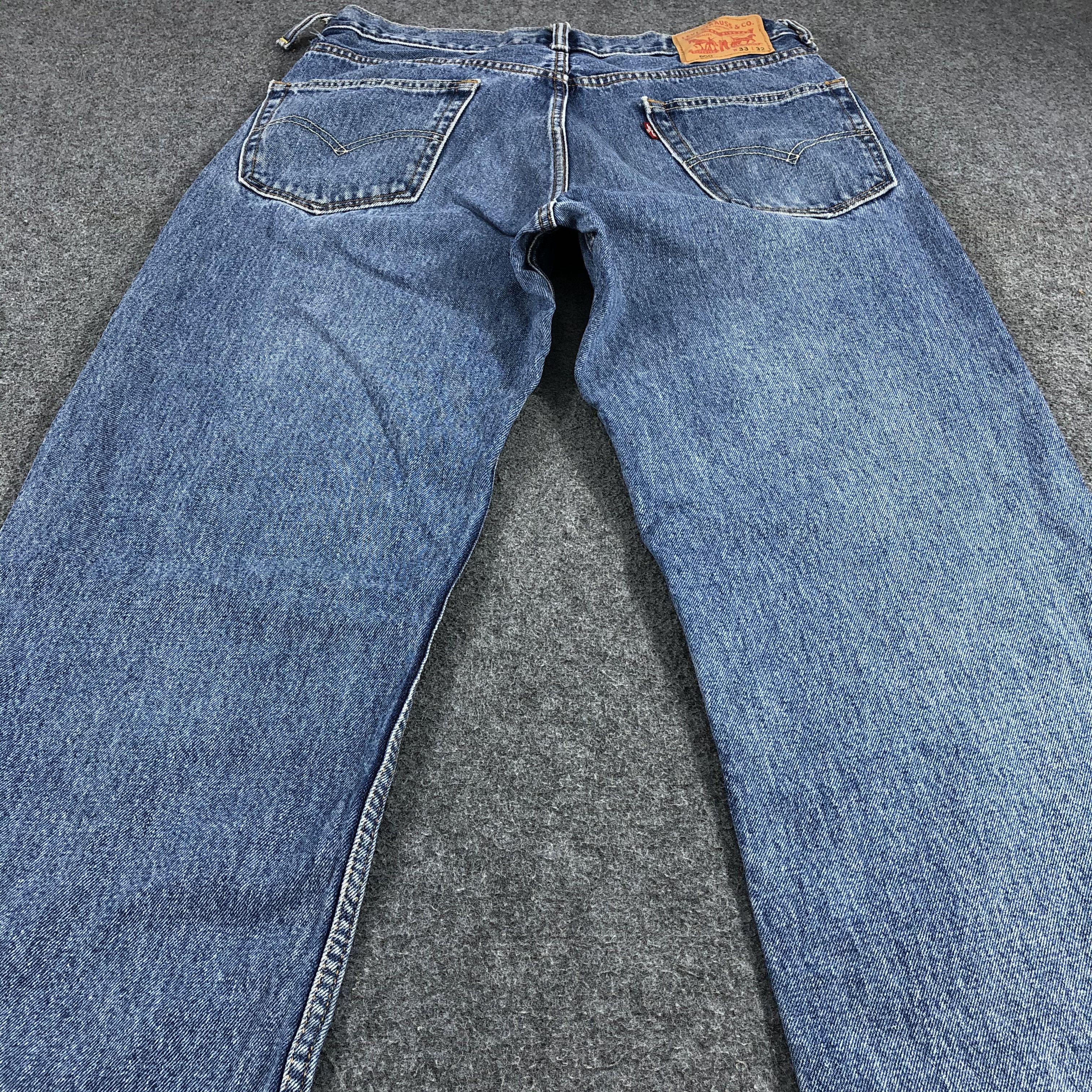 Levi's Faded Blue Vintage Levi's 505 Jeans Distress Denim KJ441 Size US 34 / EU 50 - 4 Thumbnail