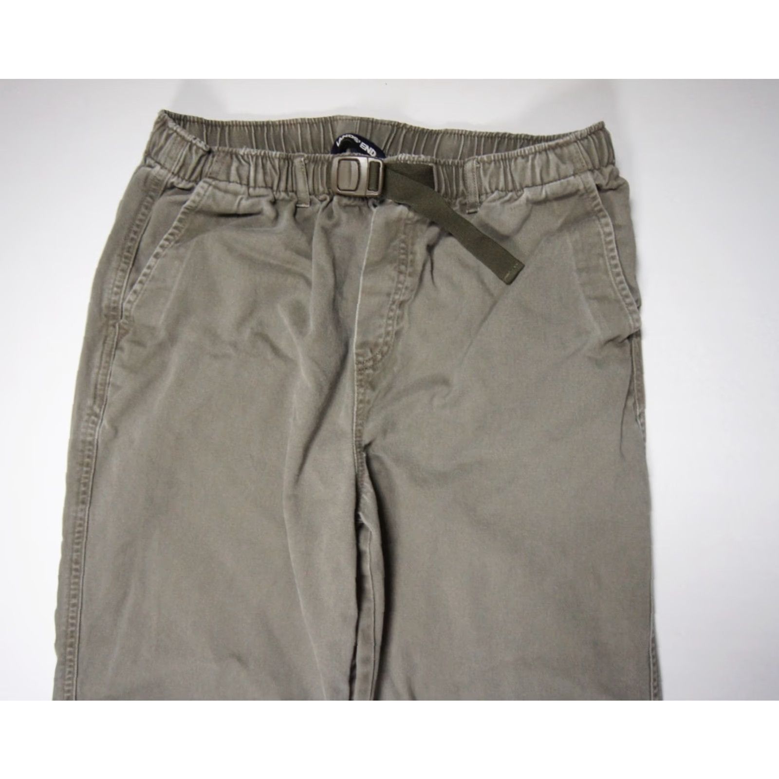 Lands' End VINTAGE Lands' End Pants Women 20 Green Belted Outdoor 32x30 Khakis Casual Travel Women Size 42" / US 20 - 2 Thumbnail