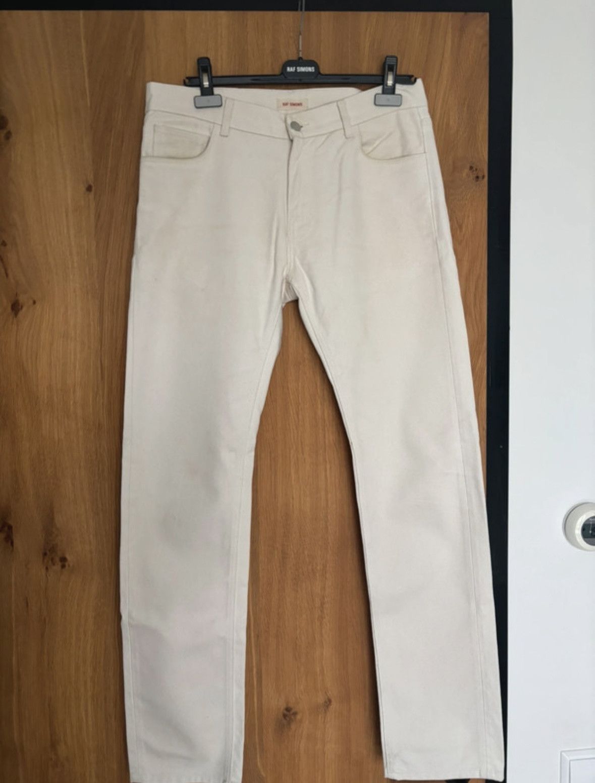 Raf Simons Beige/Cream Regular Denim Size US 31 - 3 Thumbnail
