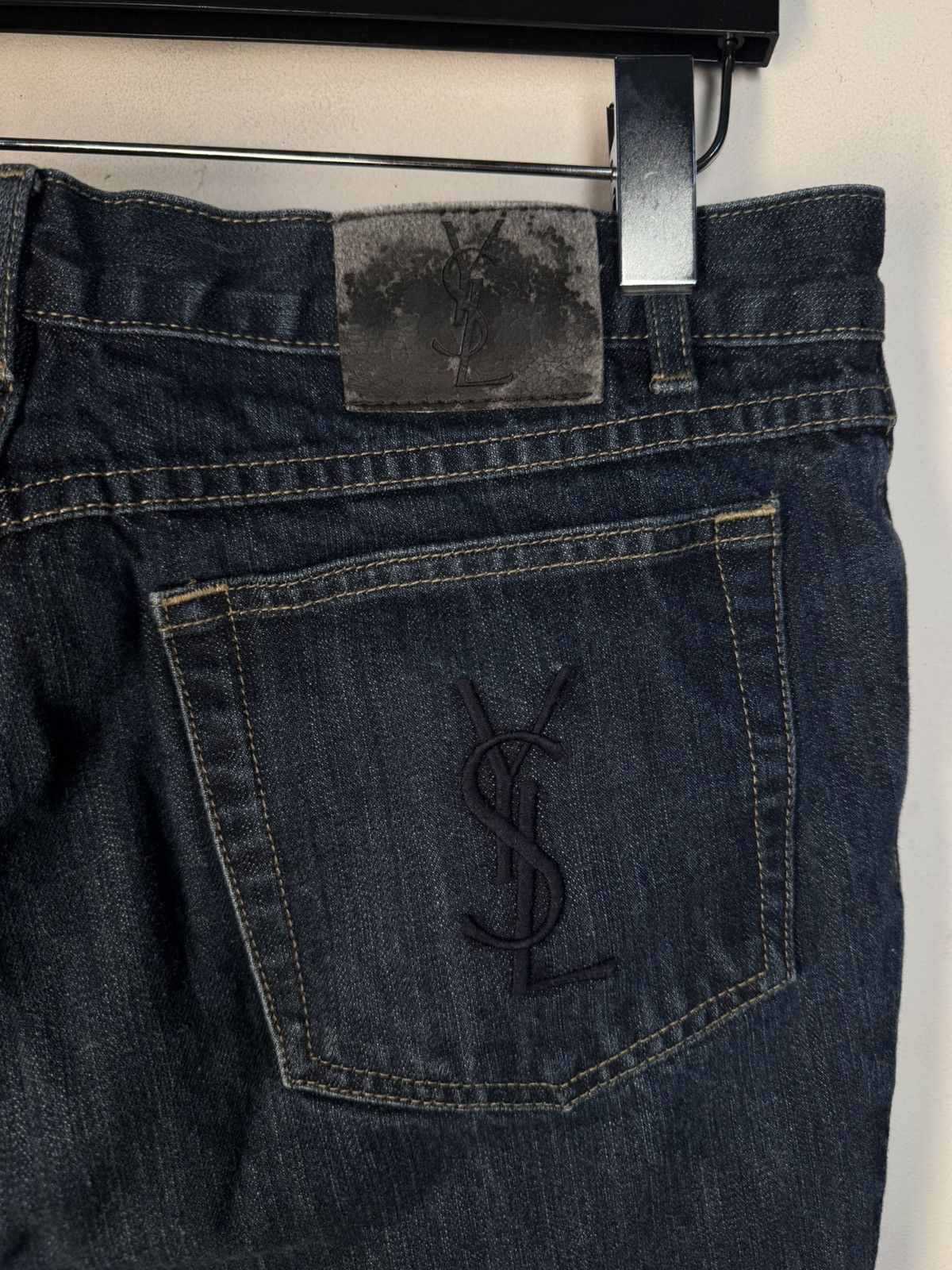 Yves Saint Laurent 34x30 YSL Jeans Denim Pants Indigo Selvedge Vintage Yves Size US 34 / EU 50 - 7 Thumbnail