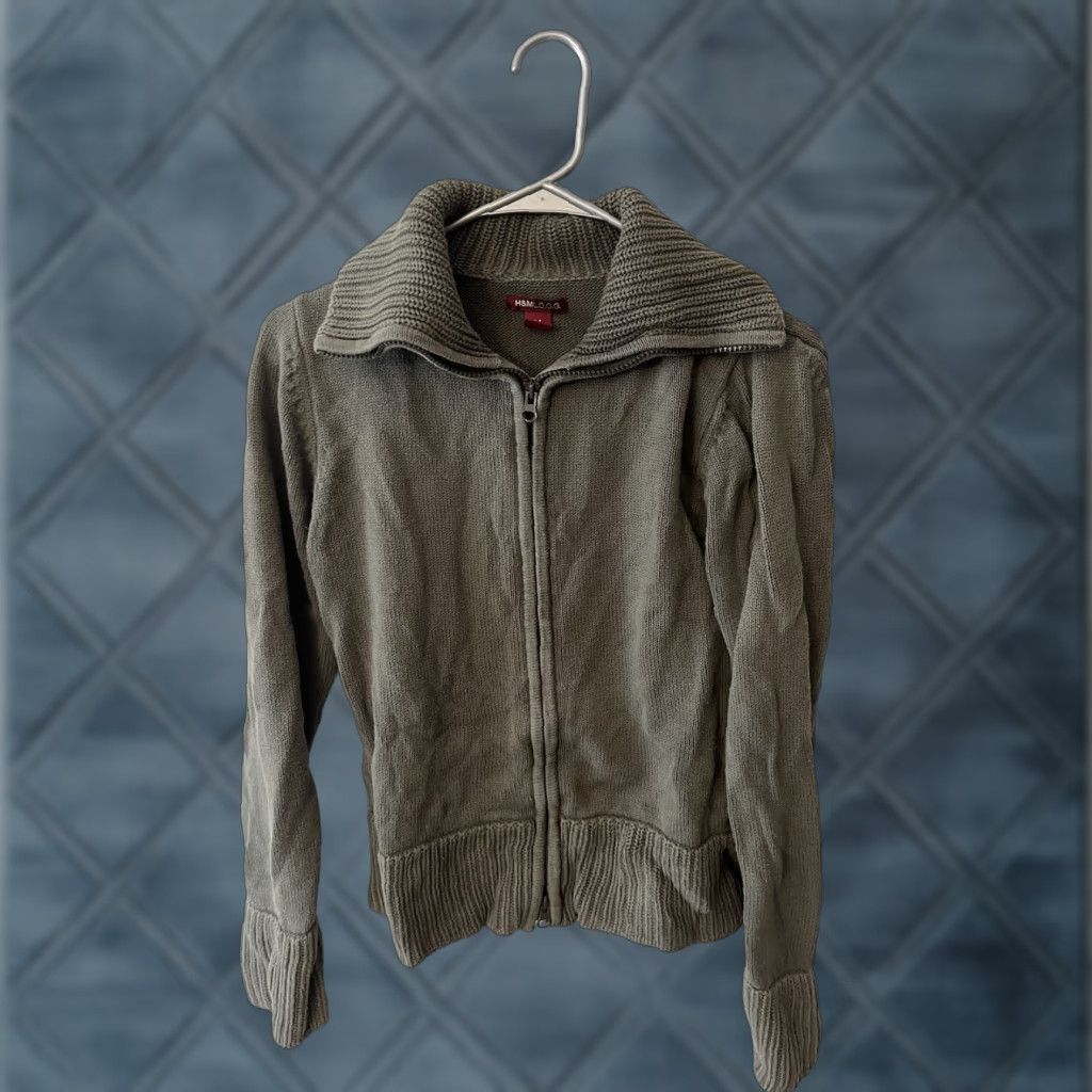H&M H&M Logg Women's Full Zip Sweater Size M Green Tunic Long Sleeve Cardigan Style Size M / US 6-8 / IT 42-44 - 1 Thumbnail