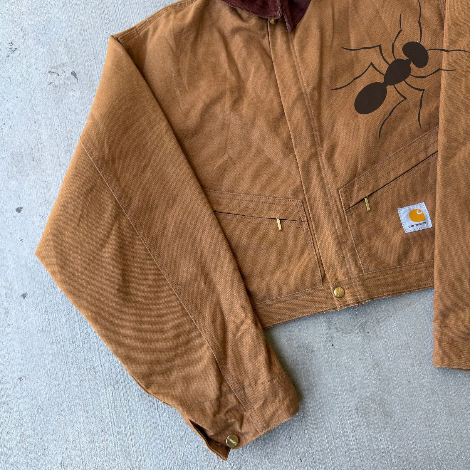 Carhartt × Vintage Carhartt brown cropped Detroit style work wear jacket Size US XL / EU 56 / 4 - 2 Thumbnail