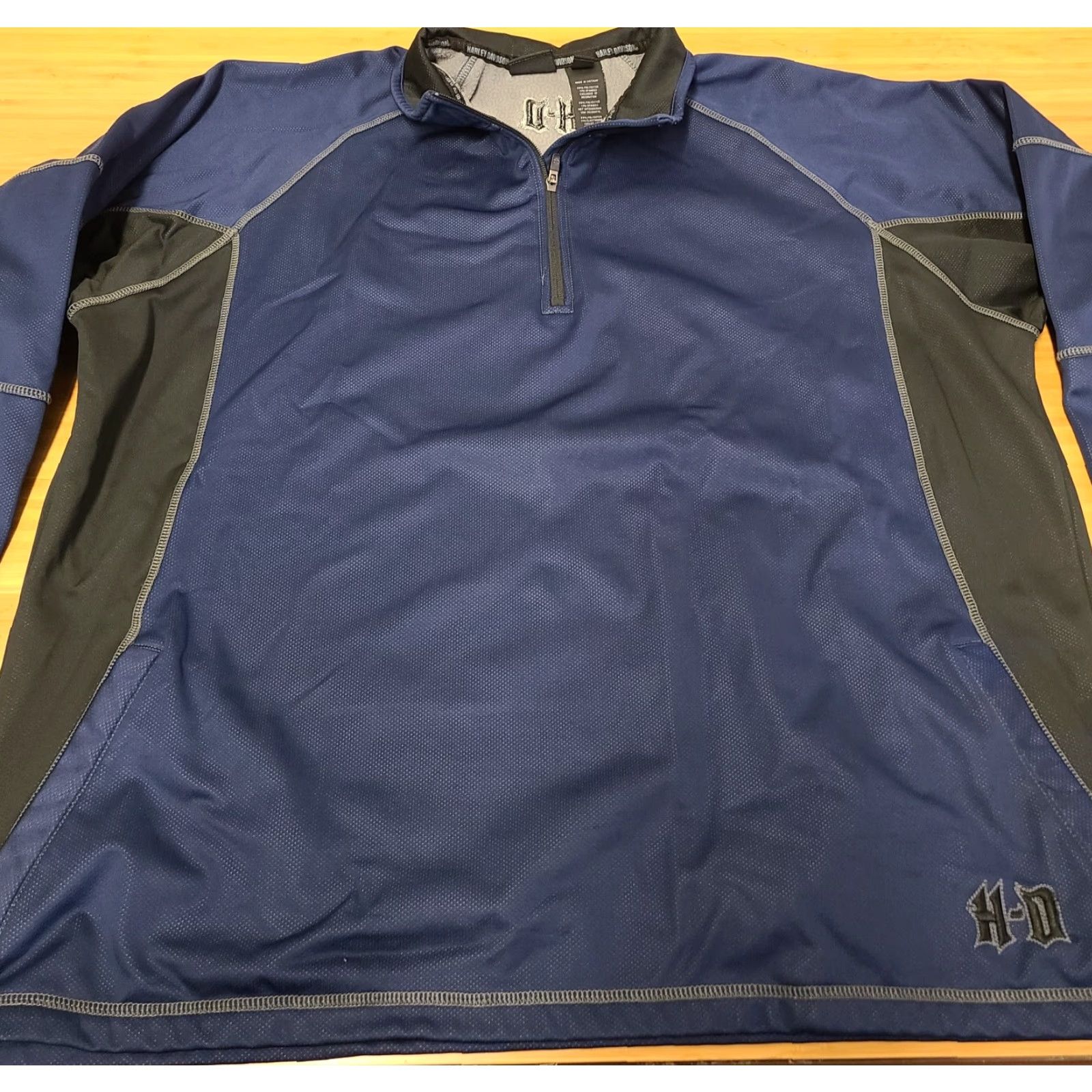 Harley Davidson Harley-Davidson 1/4 Zip Fleece Pullover Shirt Mens 3XL Heather Blue Logo Zipper Sweater Casual Workwear Motorcycle L/S Size US XXL / EU 58 / 5 - 3 Thumbnail