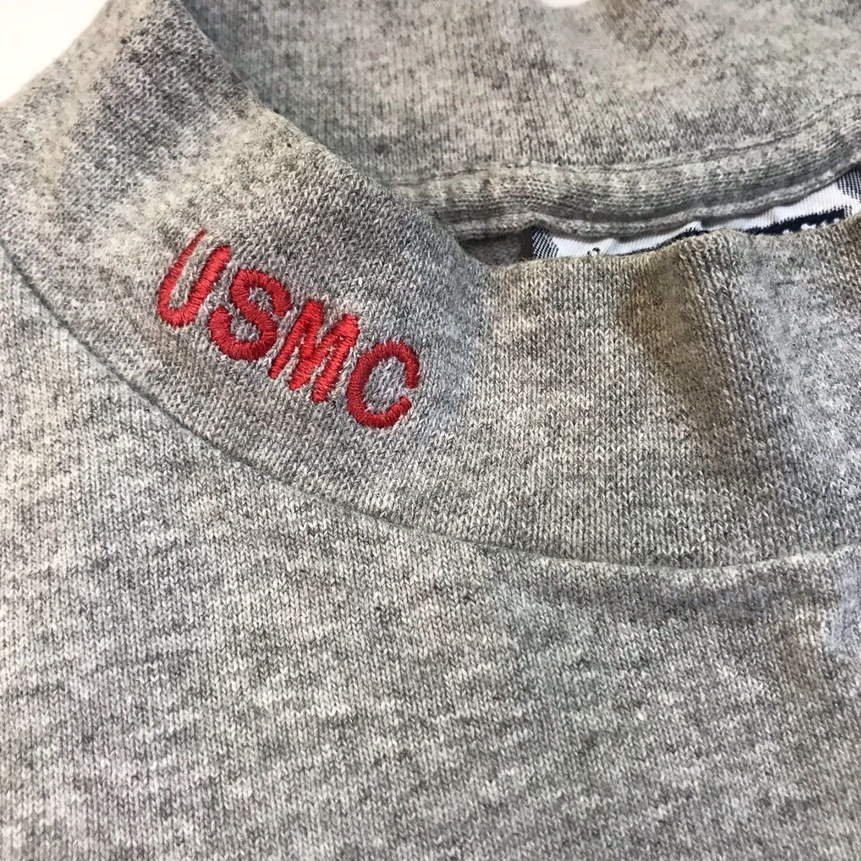 Lee VINTAGE 90s Lee Marine Corps Marathon Shirt Long Sleeve Mock Neck L Gray Embroidered Mens Size US L / EU 52-54 / 3 - 3 Thumbnail