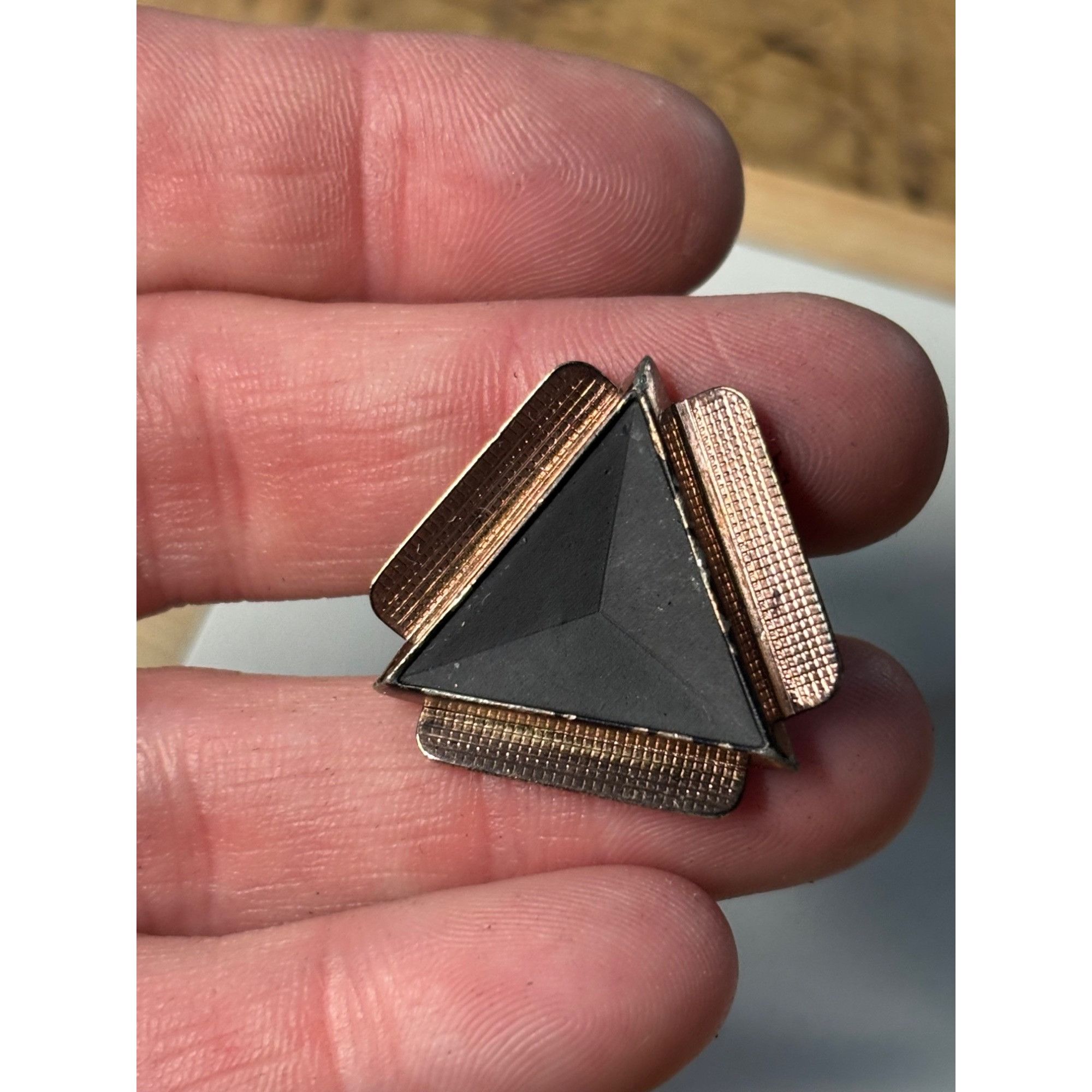 Other Vintage Copper & Black Geometric Cufflinks Size ONE SIZE - 8 Thumbnail