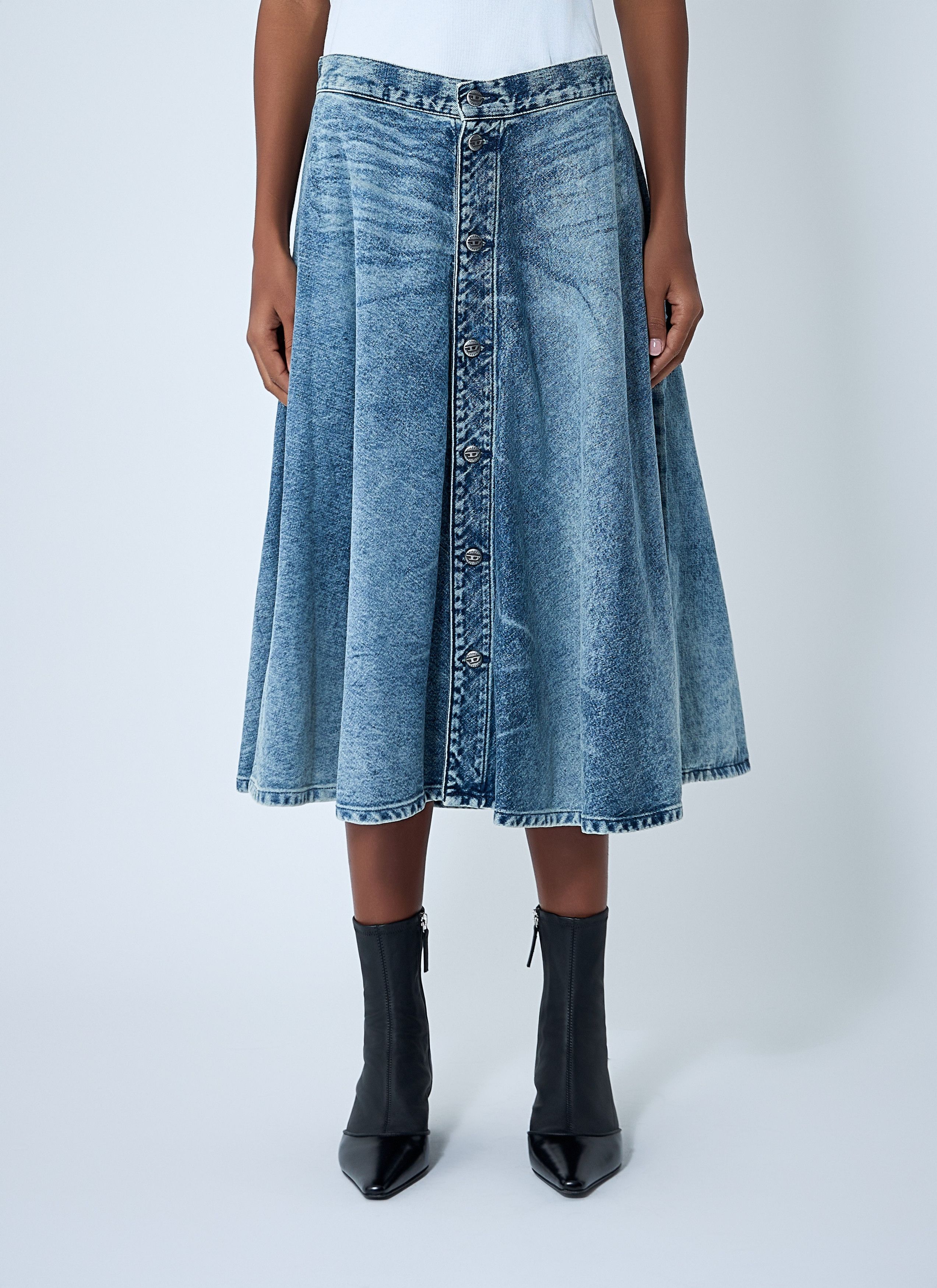 Diesel De-Annet-Fsh Midi Skirt Size 28" / US 6 / IT 42 - 1 Thumbnail