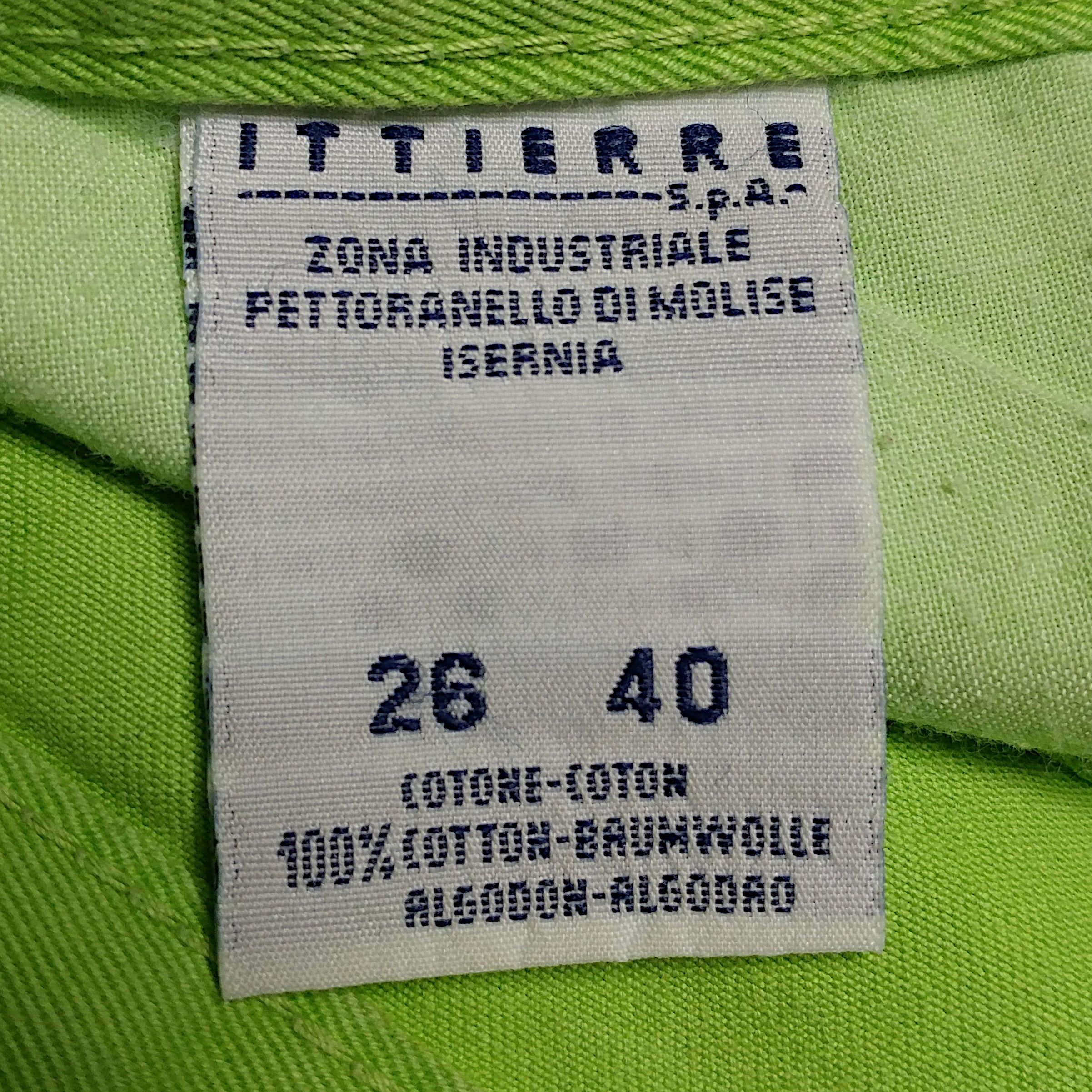 Dolce & Gabbana Archive Lime Green Denim Shorts - Late 90s/Y2K Size 27" / US 4 / IT 40 - 9 Thumbnail