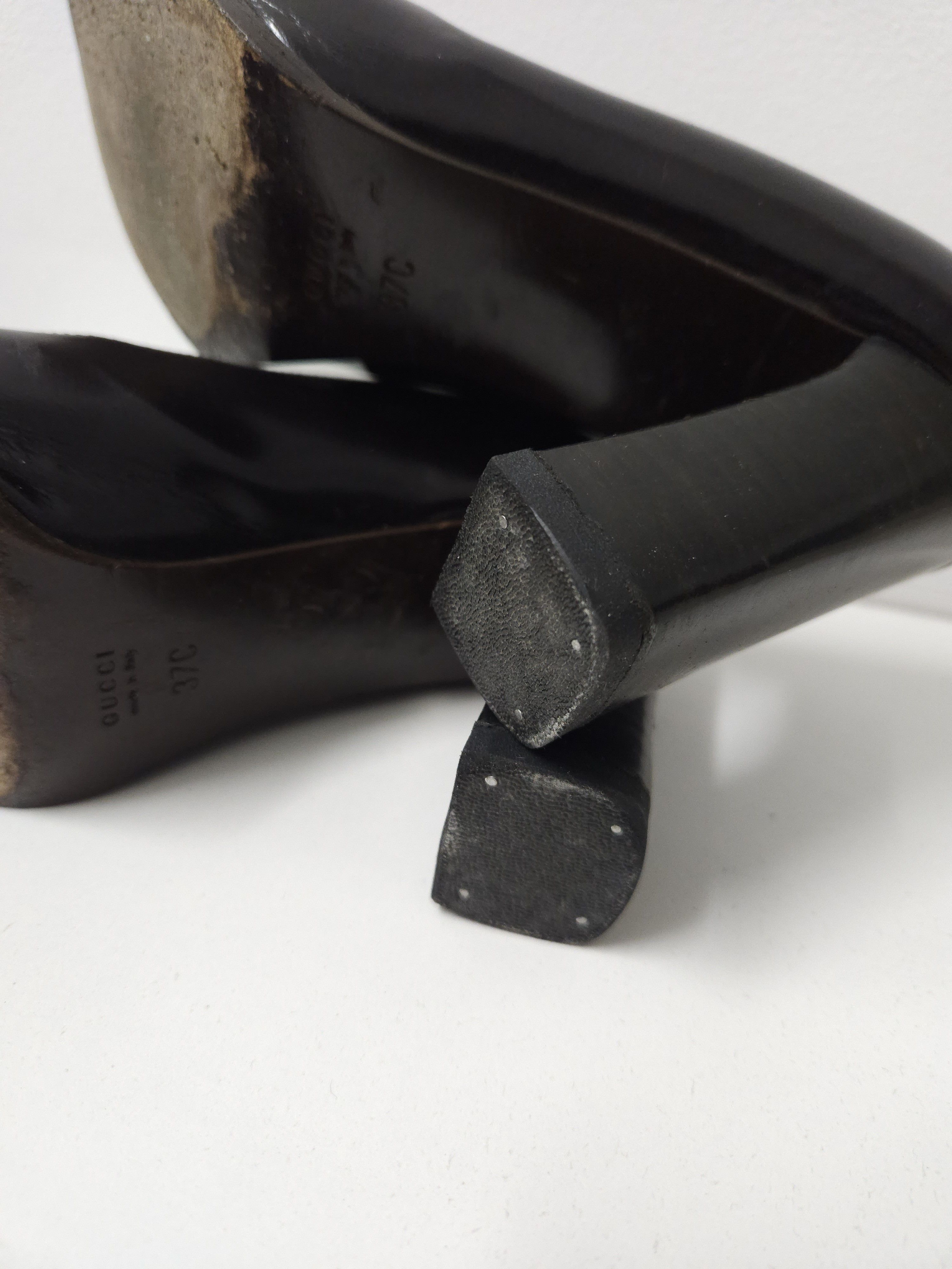 Gucci Archive Gucci square toe block heel pumps mules Size US 7 / IT 37 - 13 Thumbnail