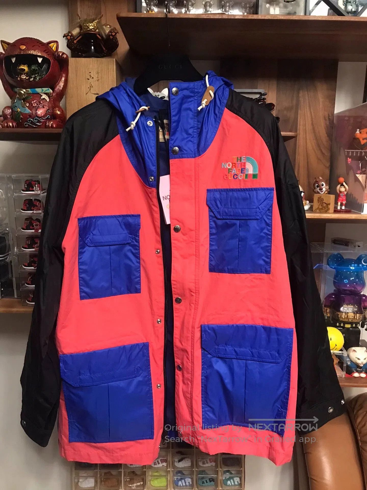 Multi-Color Hooded Light Jacket with Pockets.