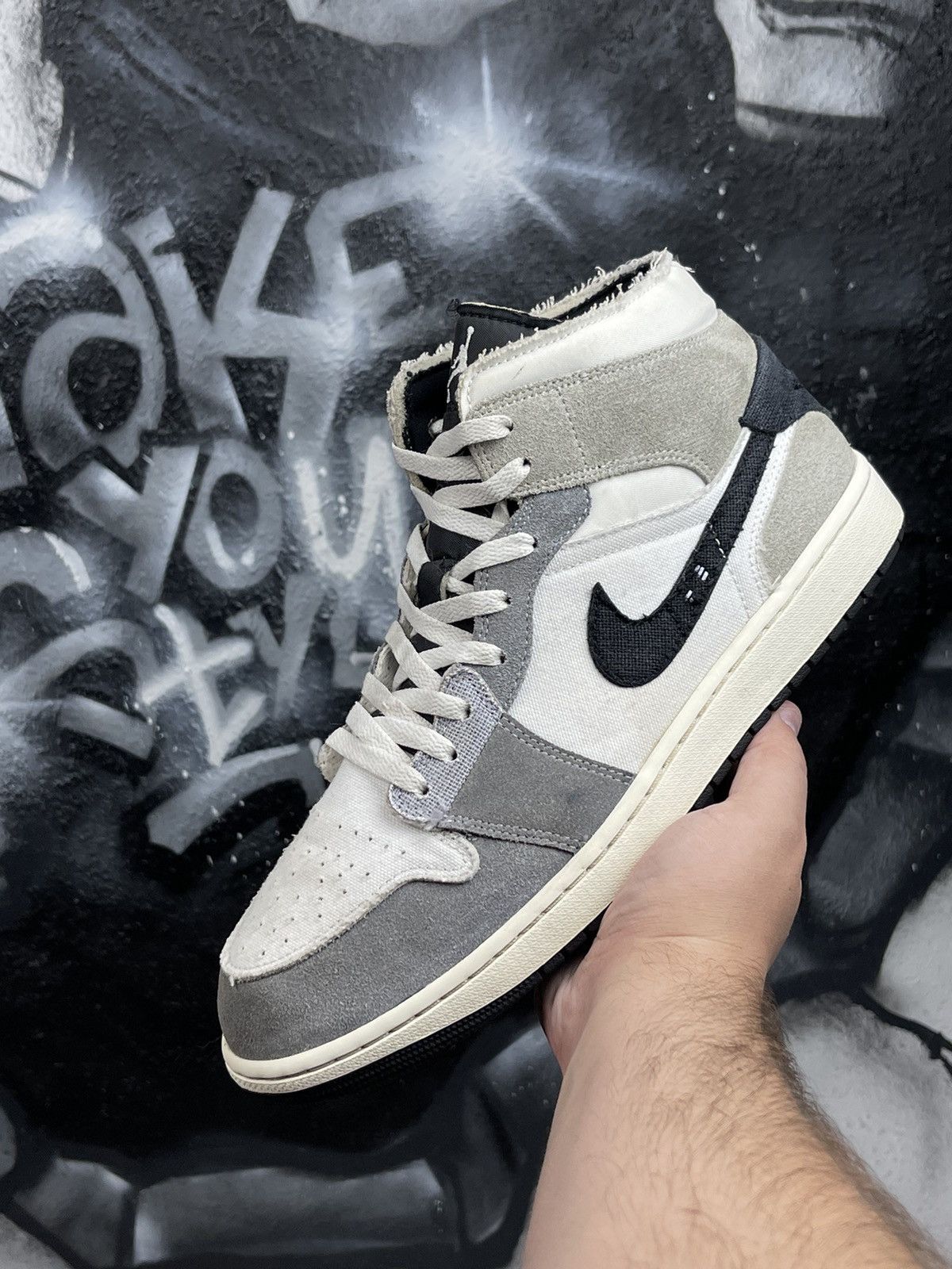 Nike Air Jordan Mid SE Craft Grey Sneaker Shoes Size US 12