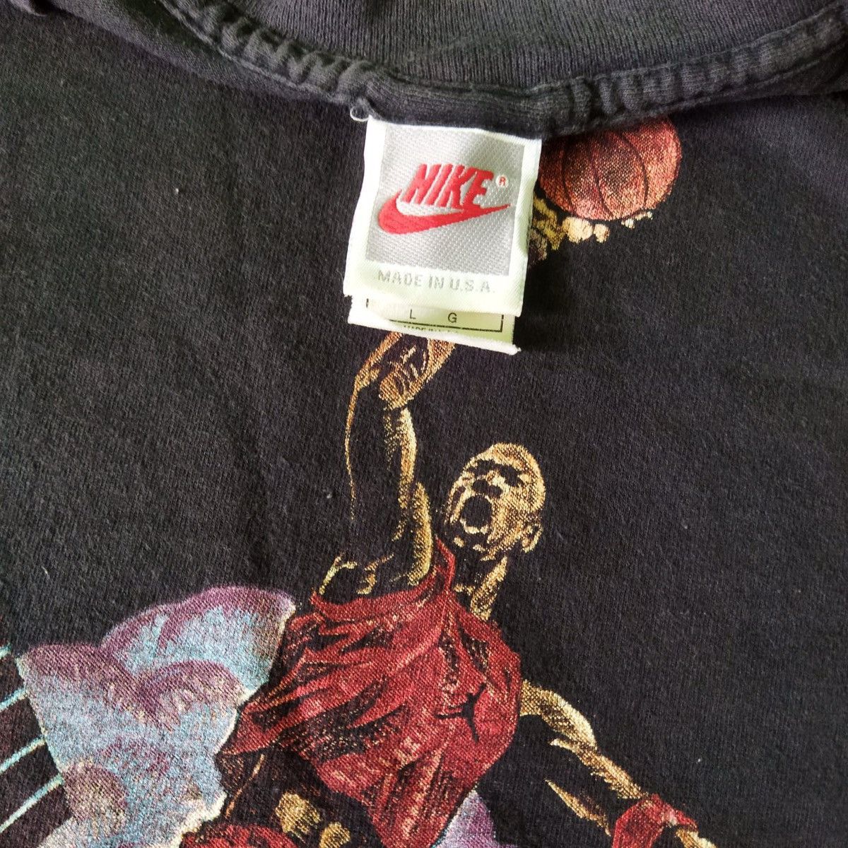 Jordan Brand × Nike × Vintage Vintage 90s Nike Michael Jordan T-Shirt Size US L / EU 52-54 / 3 - 2 Thumbnail