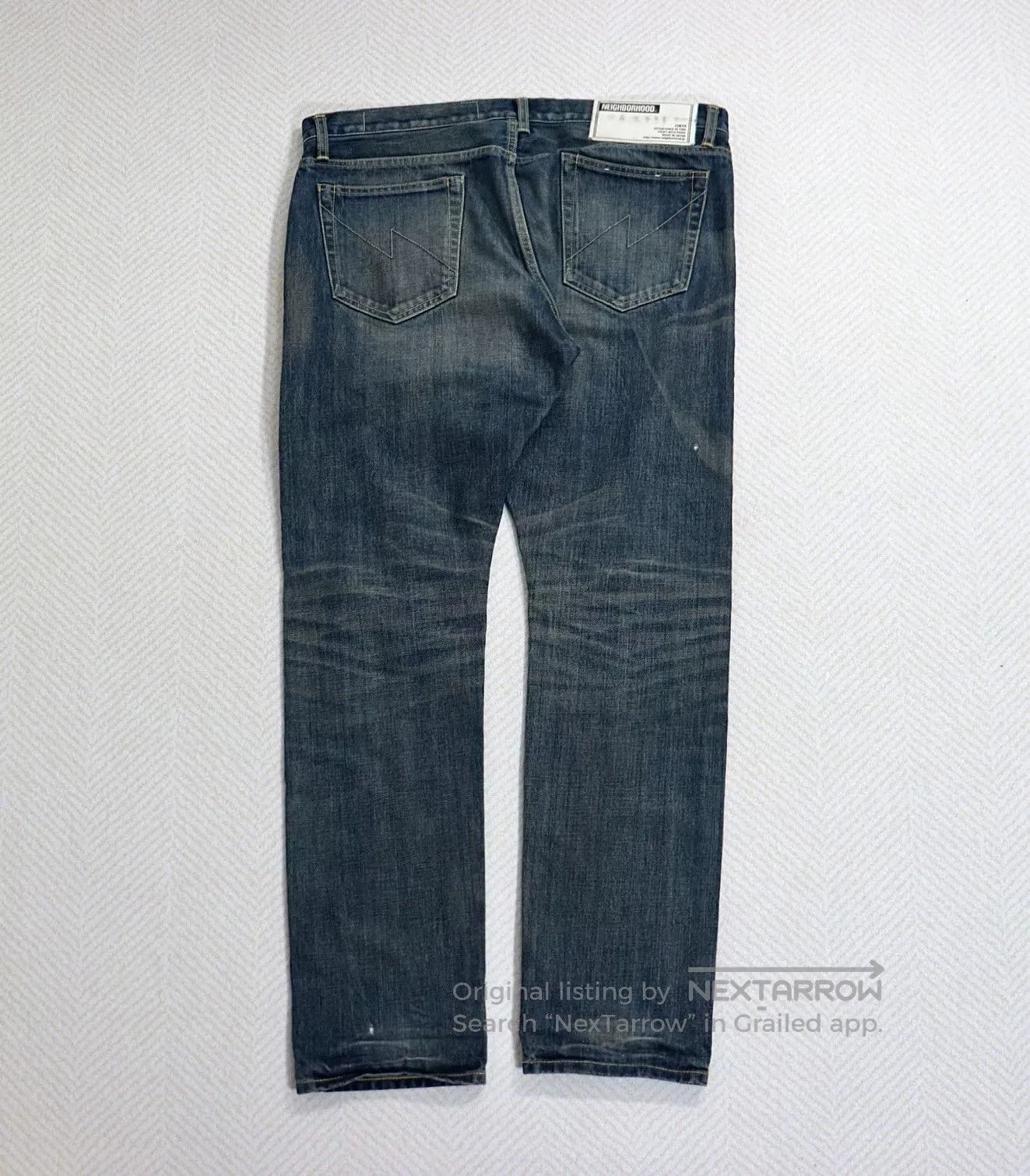 Neighborhood nbhd washed denim narrow jeans in xl. Size US 44 / EU 60 - 2 Thumbnail