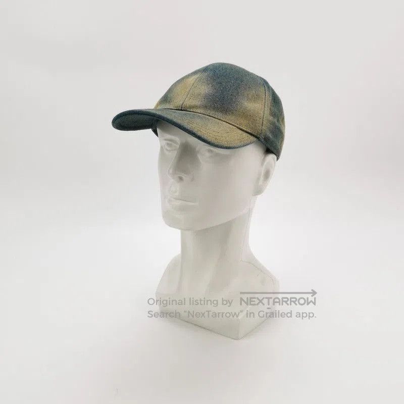 Prada Prada Cotton Triangle Logo Denim Baseball Cap. Size ONE SIZE - 2 Thumbnail