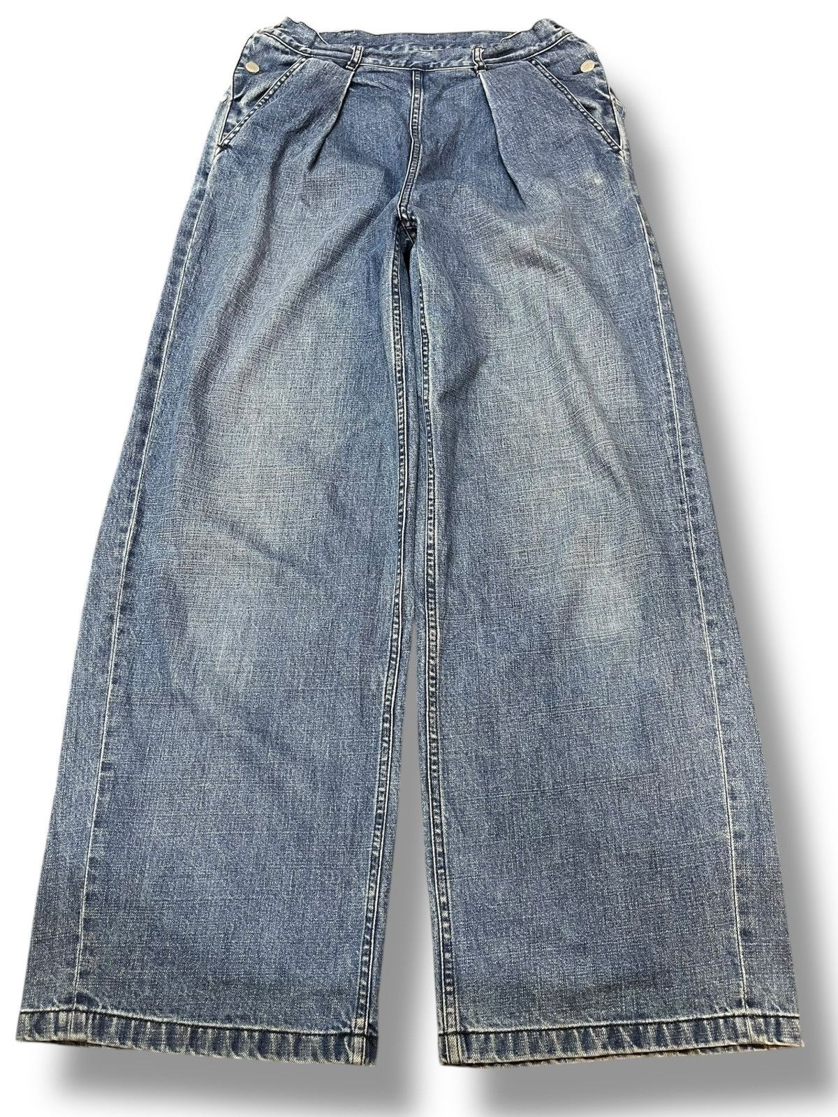 Japanese Brand × Vintage Vintage Macphee Double Side Button Baggy Denim Size US 27 - 1 Thumbnail
