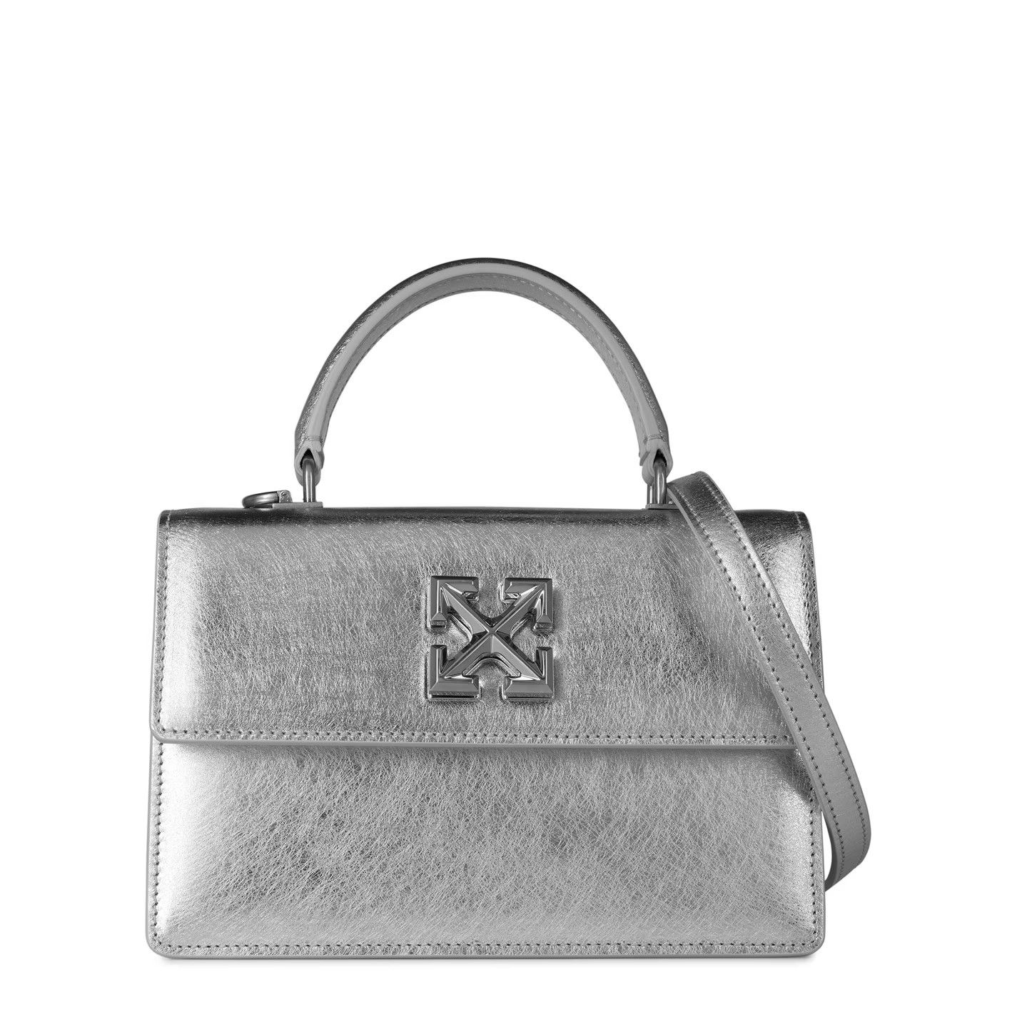 Off-White o1g2r1mq1224 Size: OS / Jitney 1.4 Top Handle Bag in Silver Size ONE SIZE - 1 Thumbnail