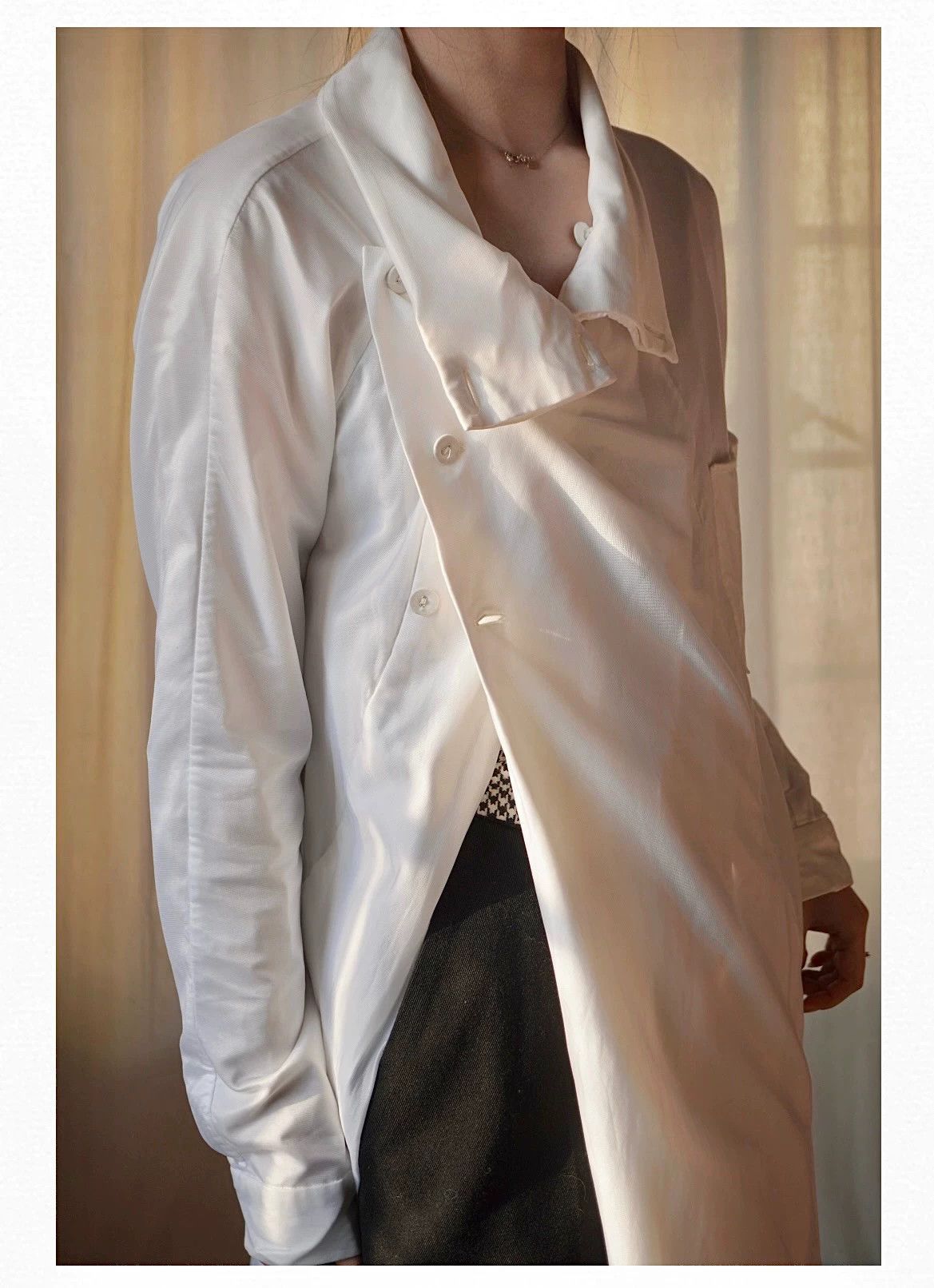 Yohji Yamamoto YOHJI YAMAMOTO 1985 Side Collar Slit Shirt Jacket S/M Size S / US 4 / IT 40 - 2 Thumbnail