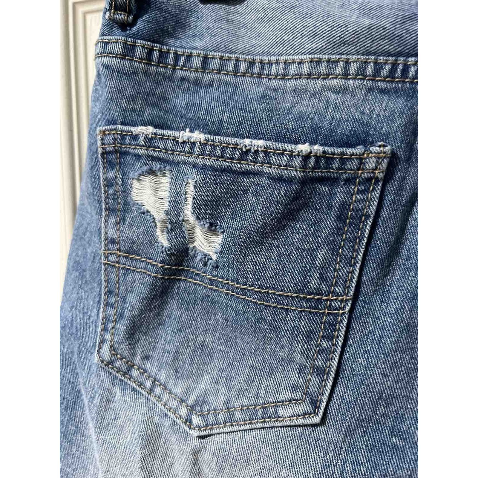 Gaziano & Girling Gracia Women Distressed Denim Shorts Blue Size Large A000497 Size 30" / US 8 / IT 44 - 10 Thumbnail