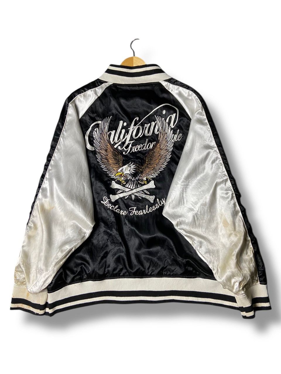 C.D.S Punk Eagle Skeleton Reversible Sukajan Jacket (160)