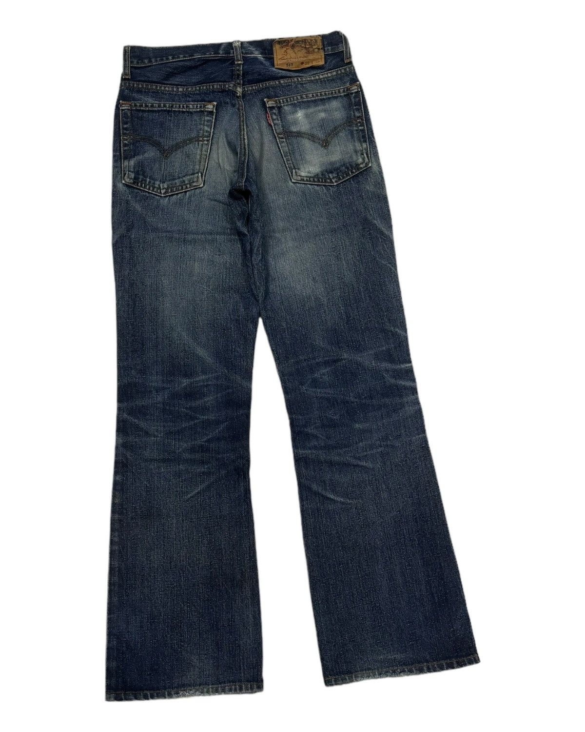 Levi's VINTAGE LEVIS 517 FLARE BOOTCUT DISTRESSED DENIM JEANS Size US 29 - 4 Thumbnail