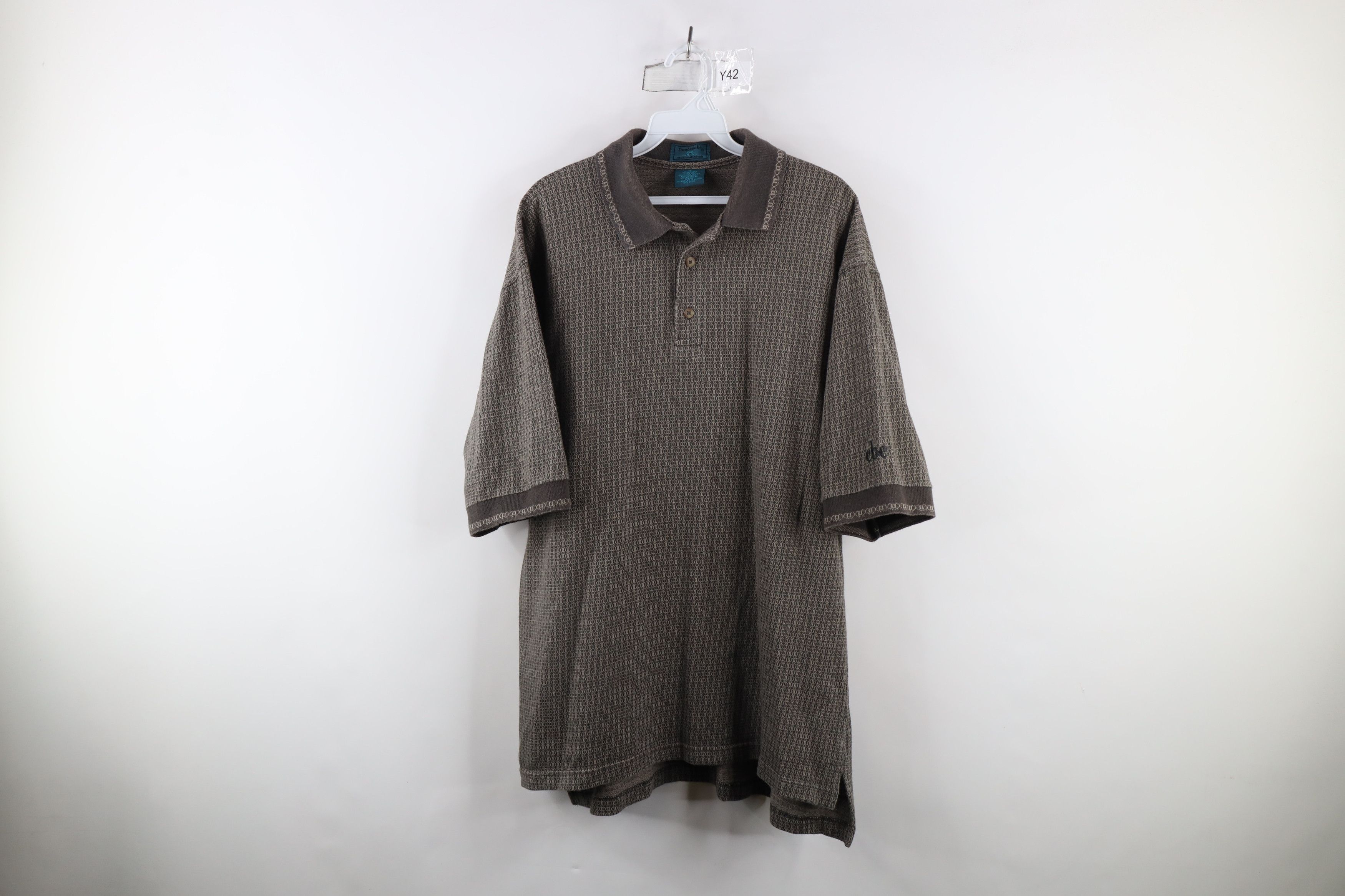 Vintage Vintage 90s Streetwear Geometric Collared Golf Polo Shirt Size US XL / EU 56 / 4 - 1 Thumbnail