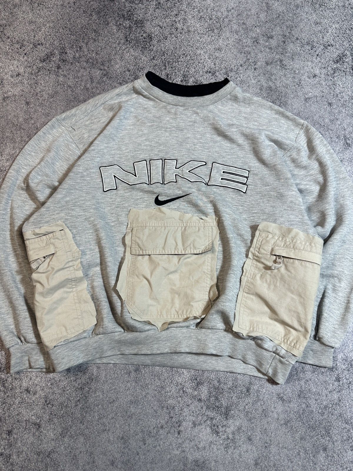 Nike Y2K Vintage Custom Nike Big Logo Sweatshirt Streetwear USA M Size US M / EU 48-50 / 2 - 2 Thumbnail