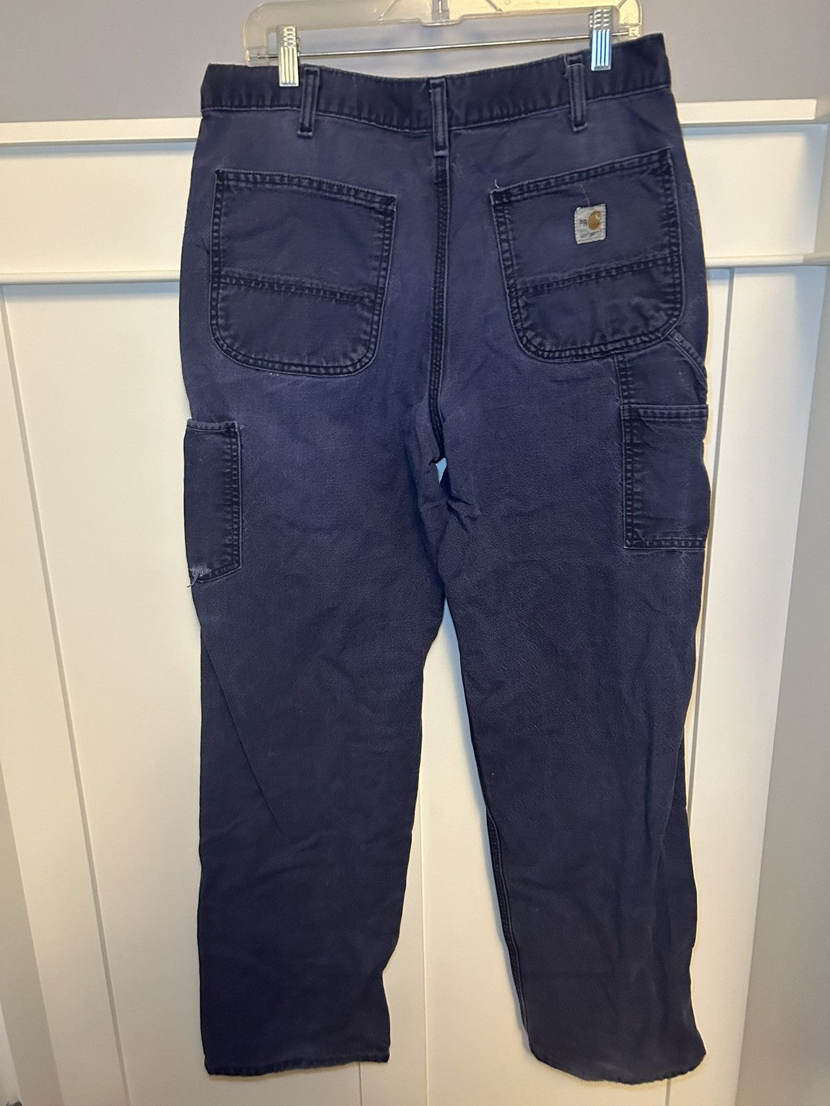 Carhartt × Vintage Vintage Carhartt Flame Resistant distressed baggy jeans Size US 34 / EU 50 - 2 Thumbnail