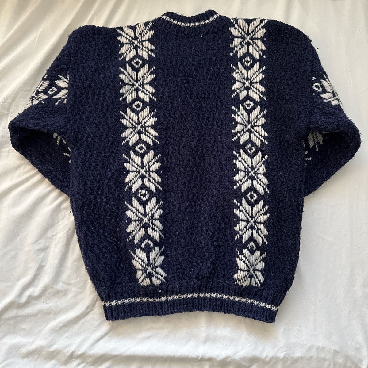 Other Navy and white knitted wool cardigan Size US L / EU 52-54 / 3 - 3 Thumbnail