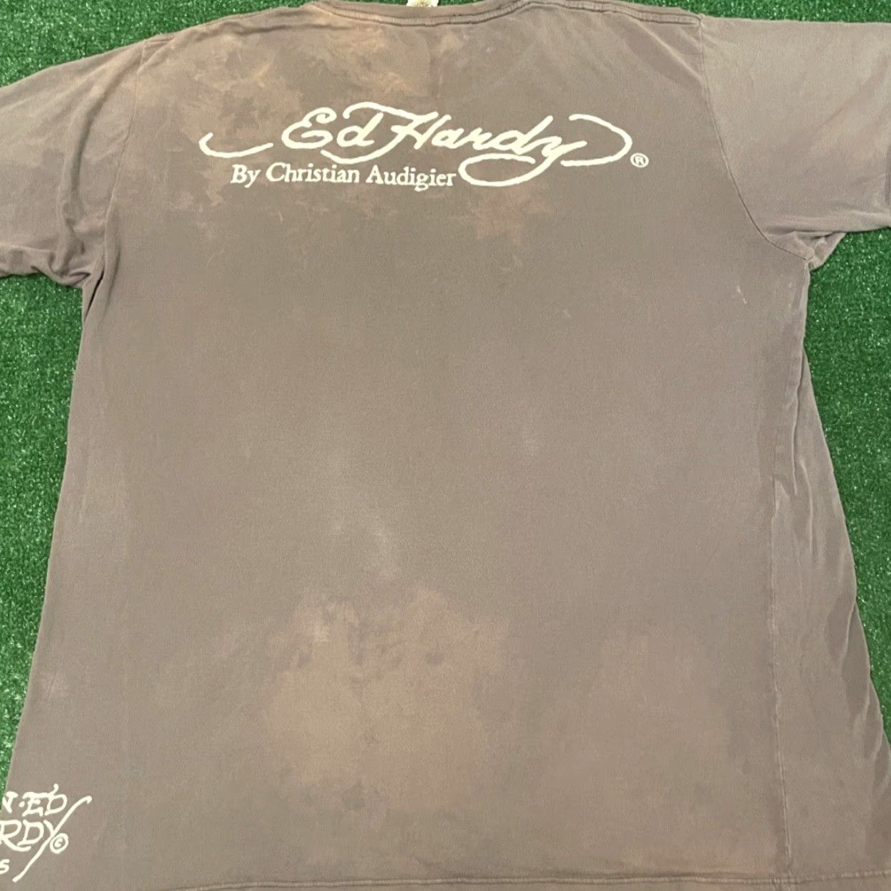 Ed Hardy VINTAGE Ed Hardy Tattoo Skull VTG Shirt Mens XL Gray 90s Y2K Punk Grunge Hip Hop Tattoo Cyber Raver Distressed Size US XL / EU 56 / 4 - 2 Thumbnail