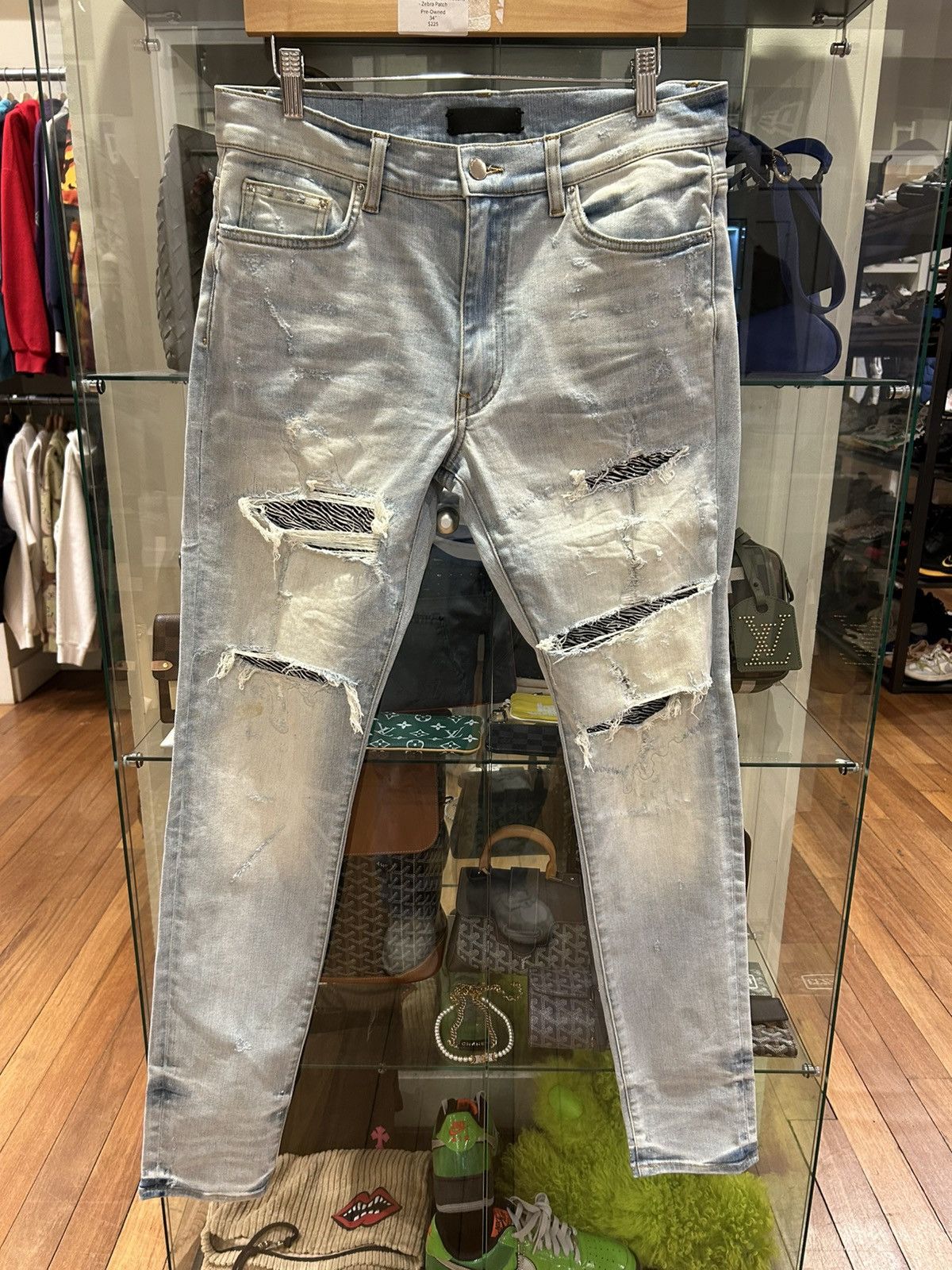 Amiri Amiri MX-1 Zebra Patch Denim Jeans Size US 34 / EU 50 - 1 Thumbnail
