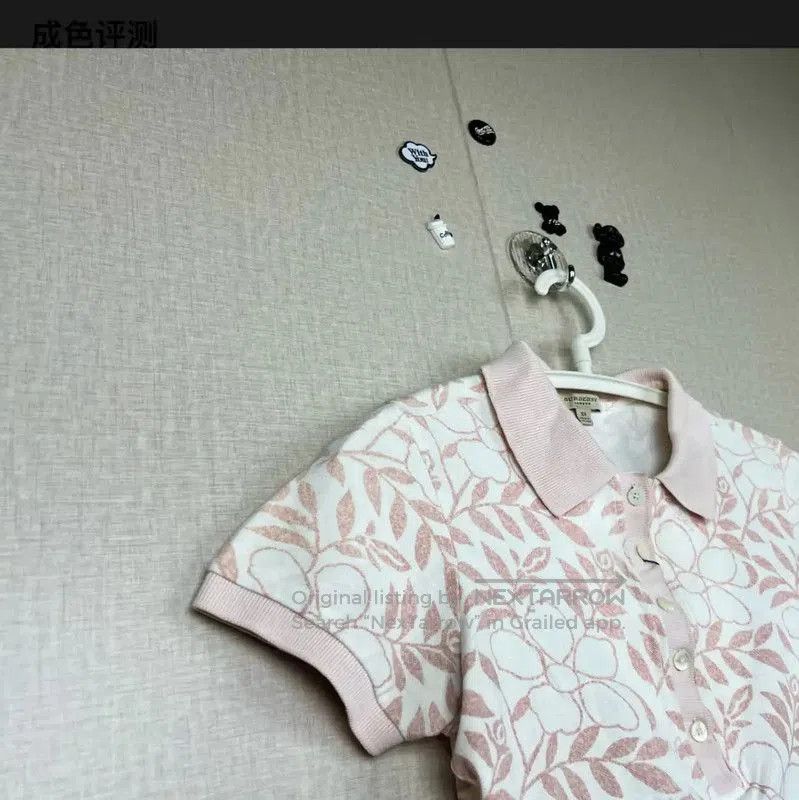 Burberry Burberry Light Pink Floral Pattern Cotton T-Shirt. Size XS / US 0-2 / IT 36-38 - 3 Thumbnail