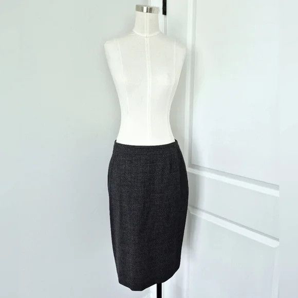 Hugo Boss Vimena Virgin Wool Skirt Classic Party Spring Summer Work Size 30" / US 8 / IT 44 - 2 Thumbnail