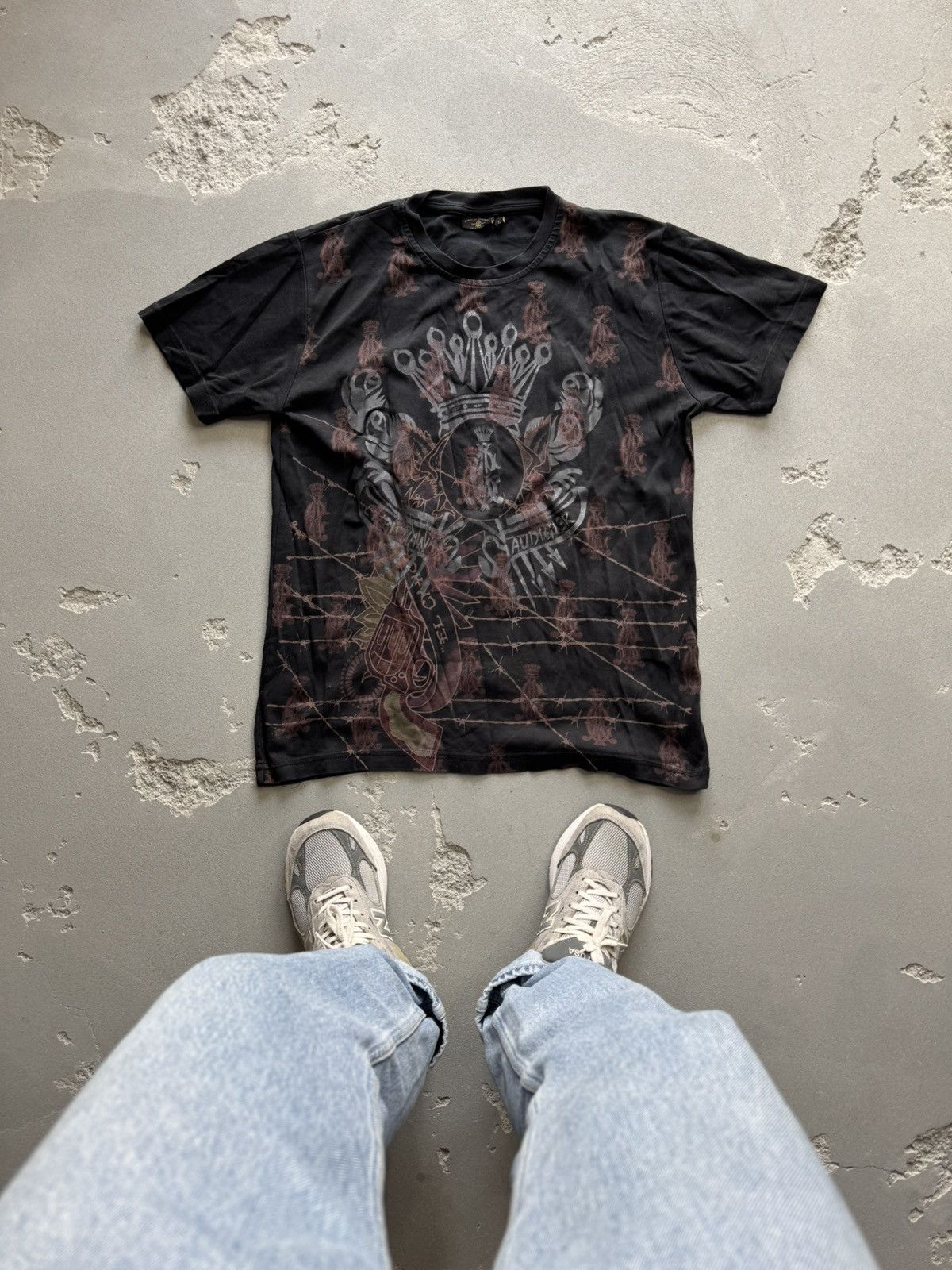 Christian Audigier Christian Audigier Ed Hardy vintage Y2K T-Shirt Bless USA Size US L / EU 52-54 / 3 - 1 Thumbnail