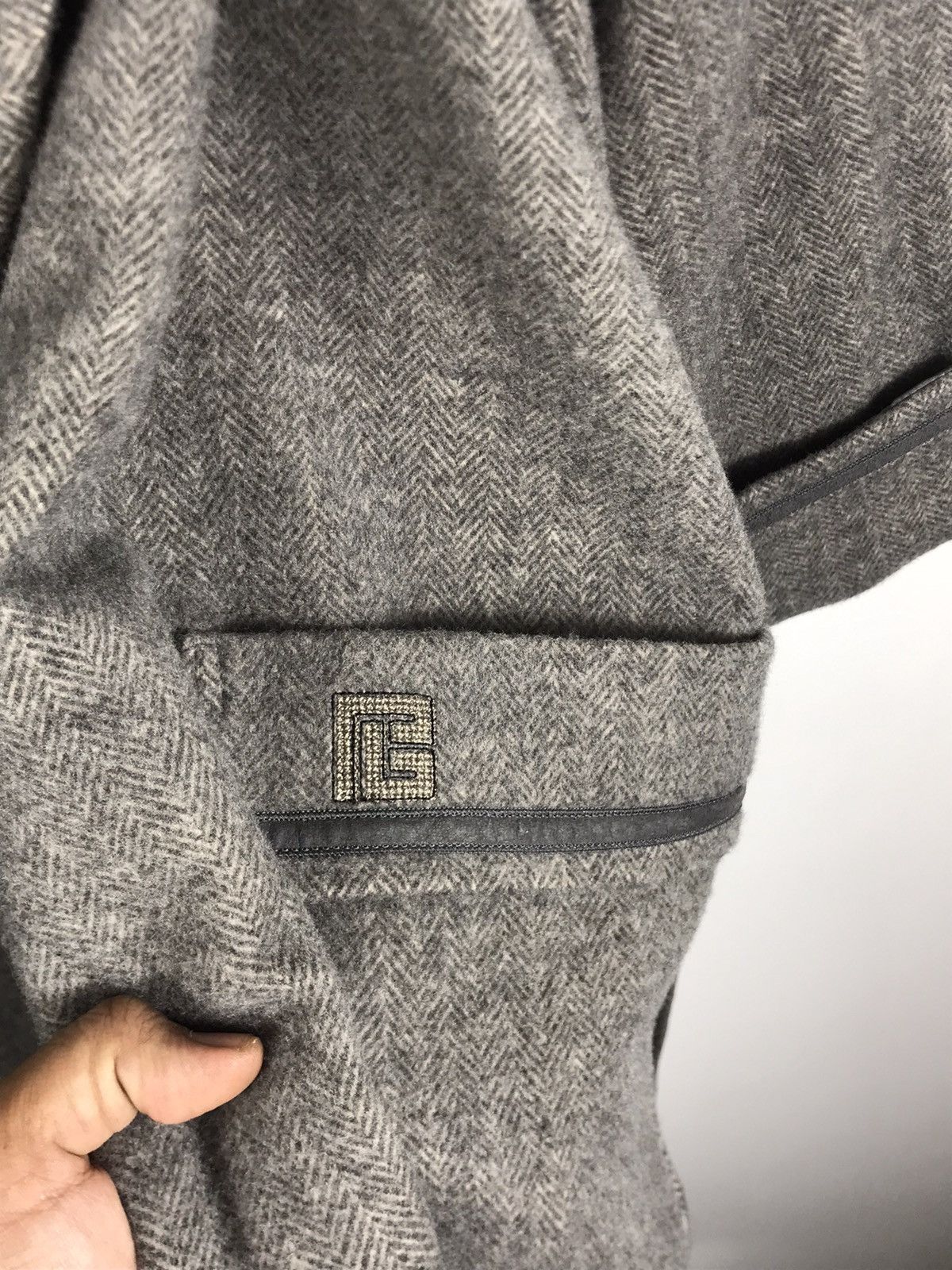 Pierre Balmain ⚡️Vintage Pierre Balmain Herringbone Bathrobe House Coat Size US M / EU 48-50 / 2 - 13 Thumbnail