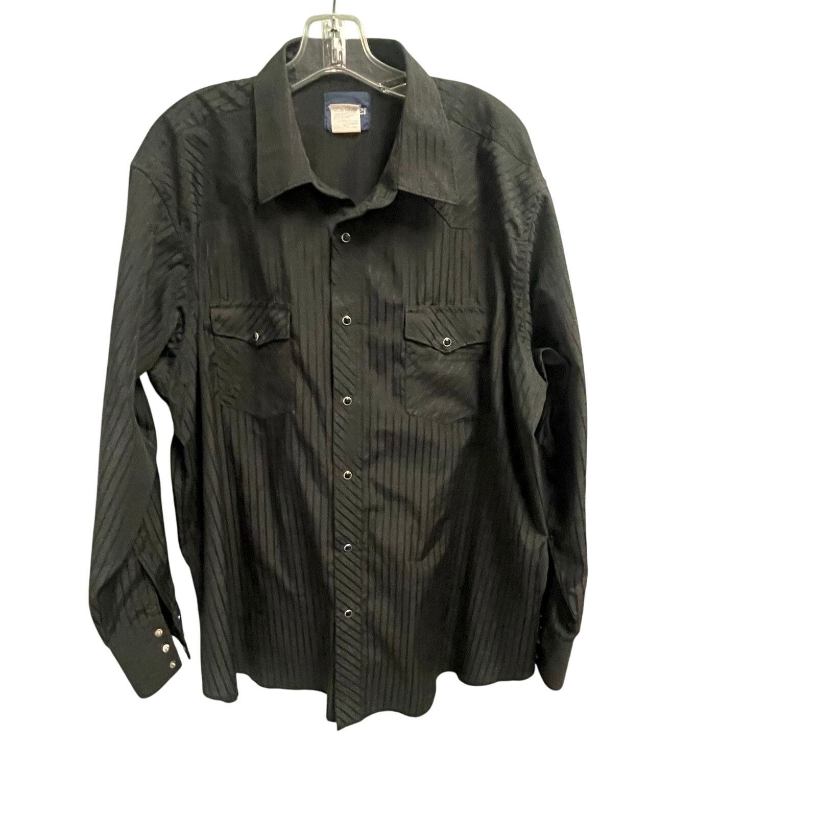 Wrangler Wrangler Vintage XXL Black Pearl Snap Long Sleeve Western Size US XXL / EU 58 / 5 - 1 Thumbnail