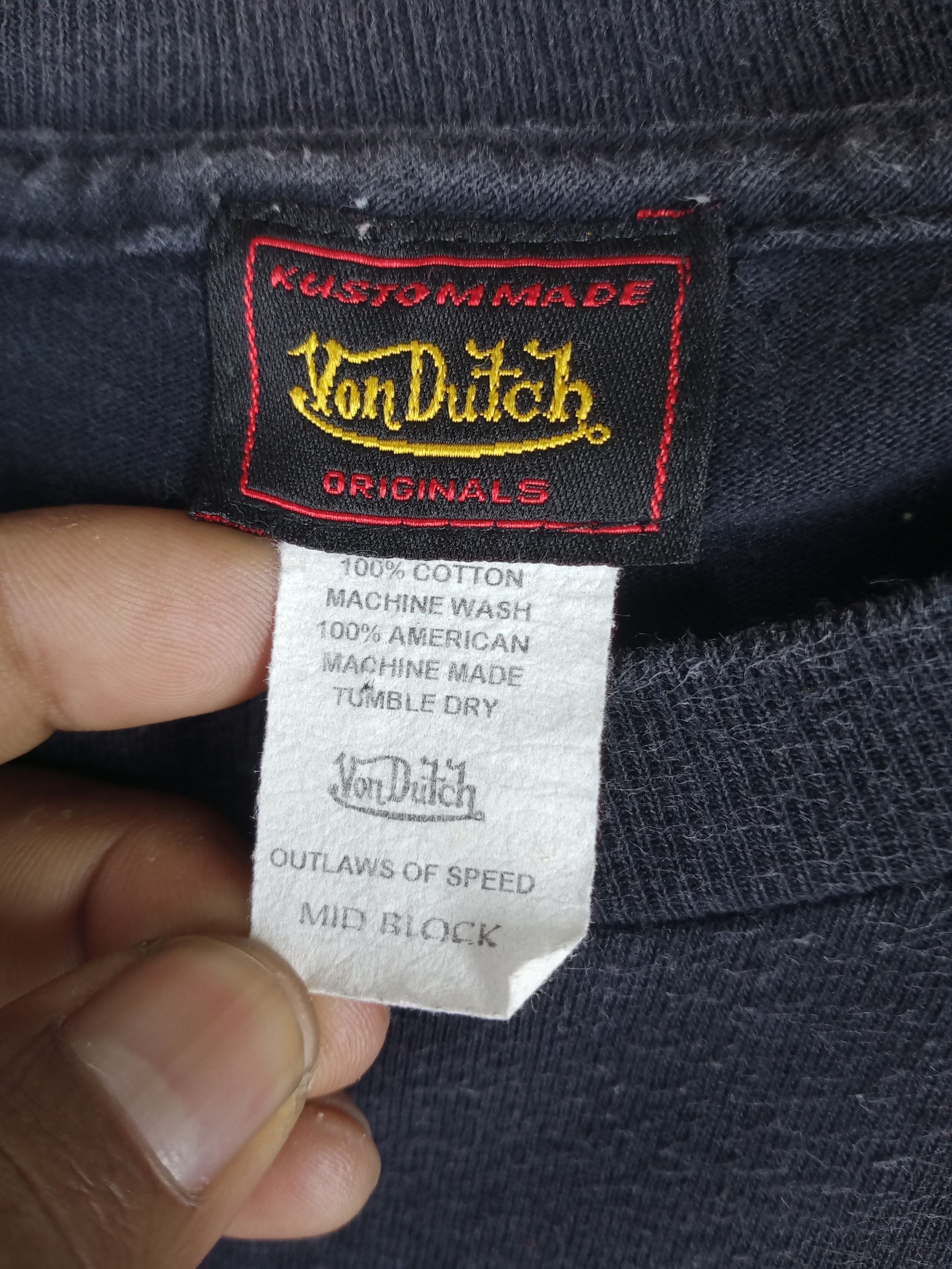 Von Dutch Rare Vintage 90s Von Dutch Built 2 Ride Tshirt Size US M / EU 48-50 / 2 - 7 Thumbnail