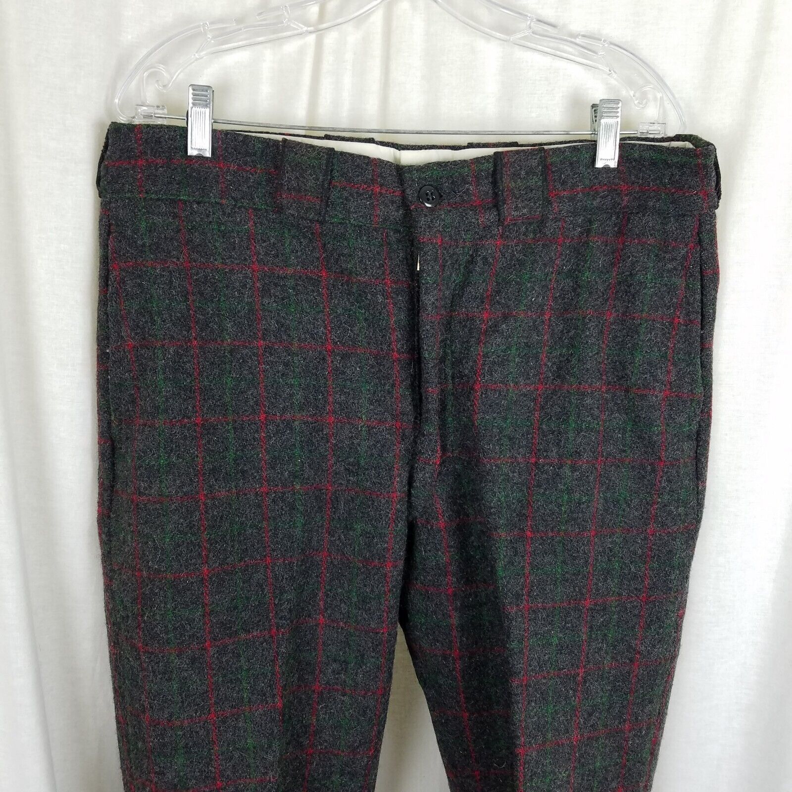 Vintage Vtg Plaid Johnson Wool 8 Points Pants 36x31 Suspender Ready Size US 36 / EU 52 - 2 Thumbnail