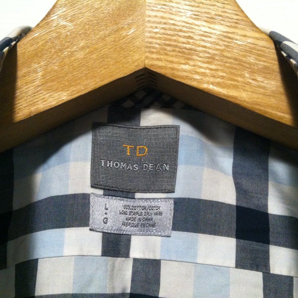 Thomas Dean THOMAS DEAN MEN'S 100%COTTON CASUAL SHIRT SIZE: L Size US L / EU 52-54 / 3 - 5 Thumbnail