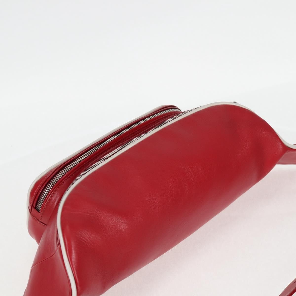 Prada PRADA Body Bag Leather Silver Red Size ONE SIZE - 6 Thumbnail