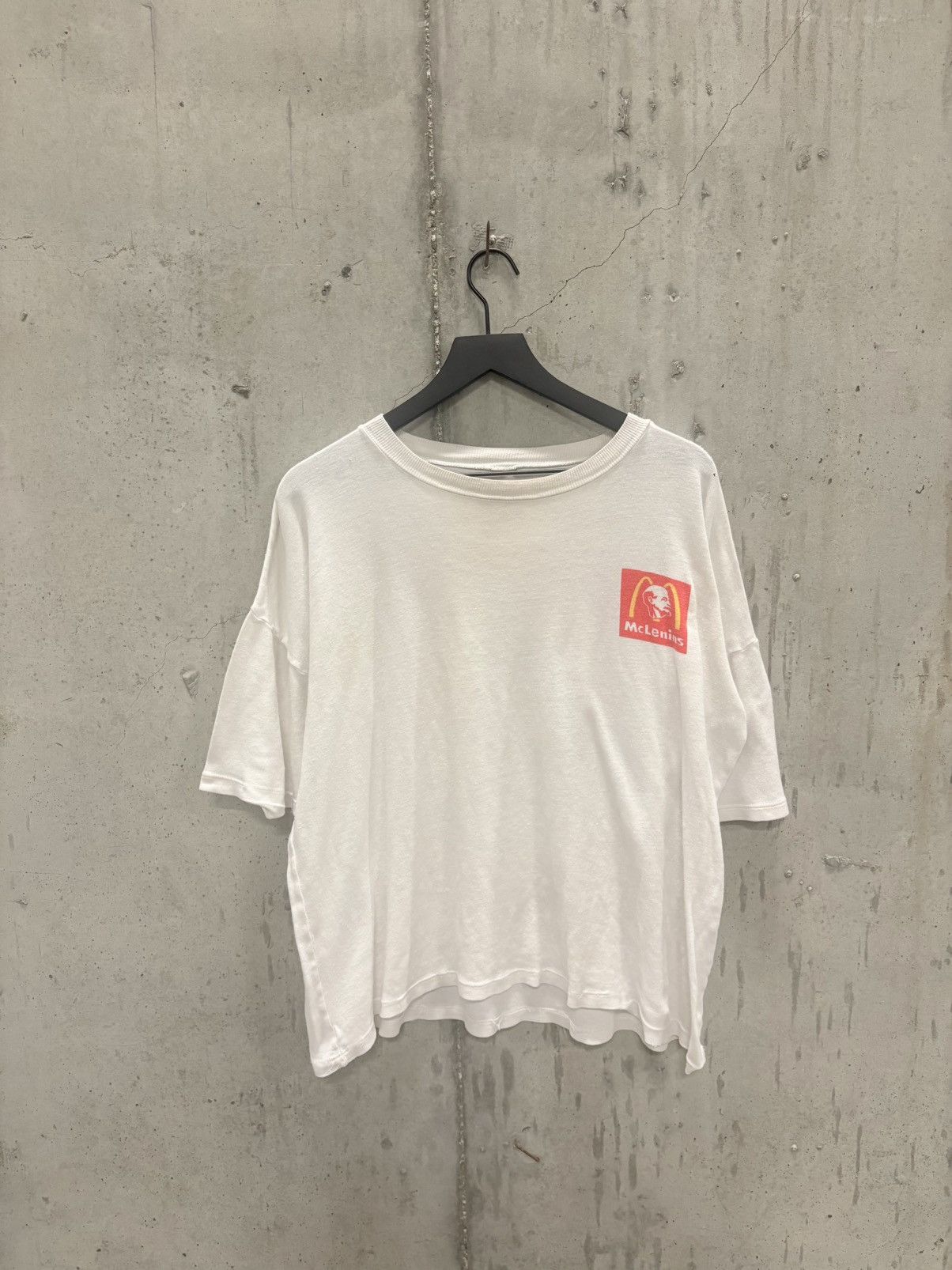 Vintage Vintage Mclenins Parody Shirt Faded Thrashed Grunge Band Size US XL / EU 56 / 4 - 1 Thumbnail
