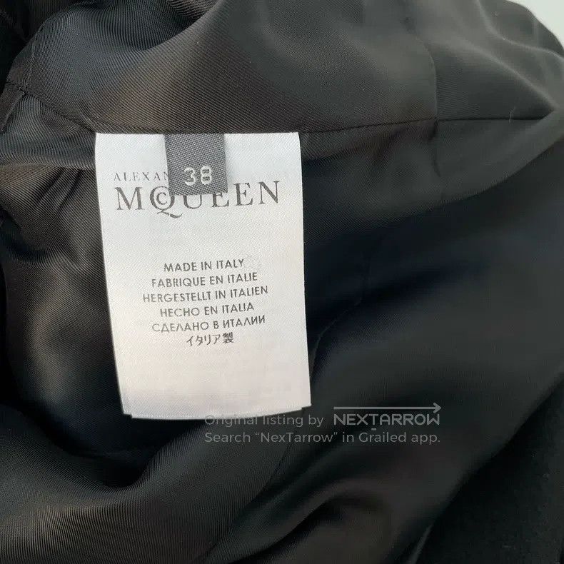 Alexander McQueen Alexander Mcqueen Black tweed coat Size XS / US 0-2 / IT 36-38 - 7 Thumbnail