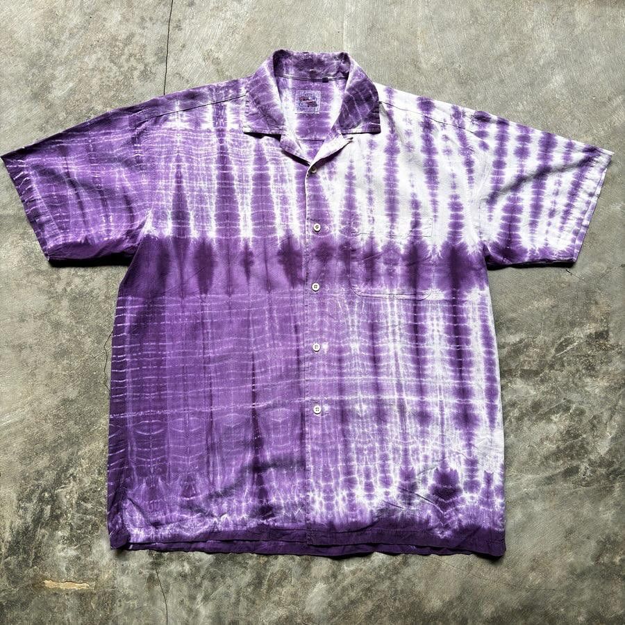Vintage Champion Warehouse Shibori Dyed Garment Loop Collar Shirt Size US L / EU 52-54 / 3 - 1 Thumbnail