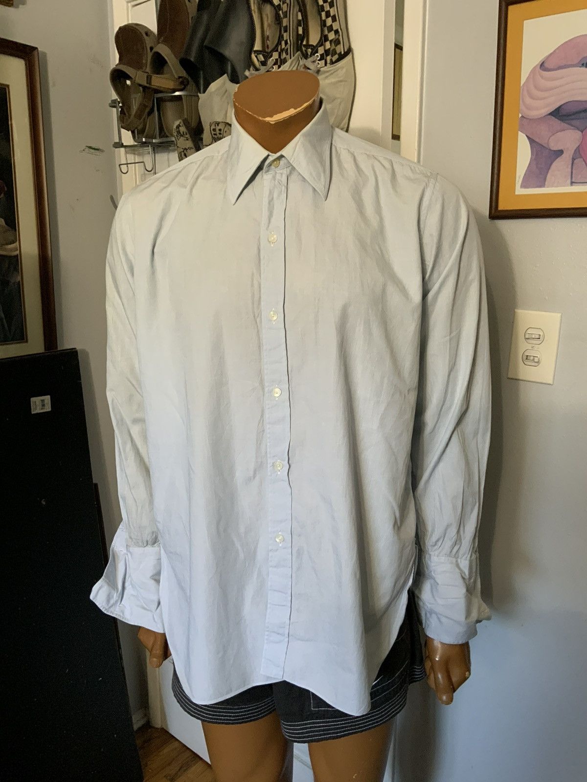 Vintage Vintage 60s 70s Madelios Paris Button Front Mens Dress Shirt Size US M / EU 48-50 / 2 - 10 Thumbnail