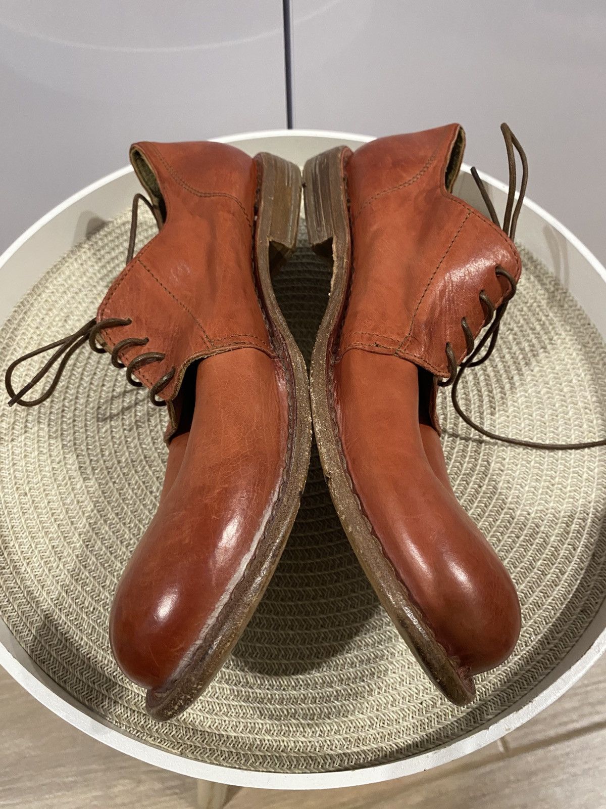 MoMA Moma Brown Leather Derby Avantgarde Shoes Size: 40 Size US 7 / EU 40 - 3 Thumbnail