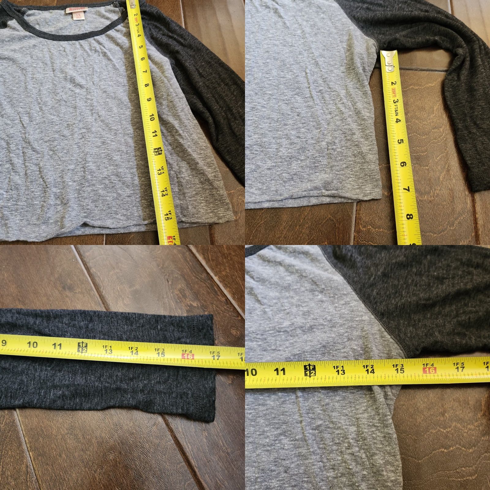 Mossimo Mossimo Women's Gray Cropped Long Sleeve T-Shirt - Size S - Pullover, Regular Fit, Casual Size S / US 4 / IT 40 - 8 Thumbnail