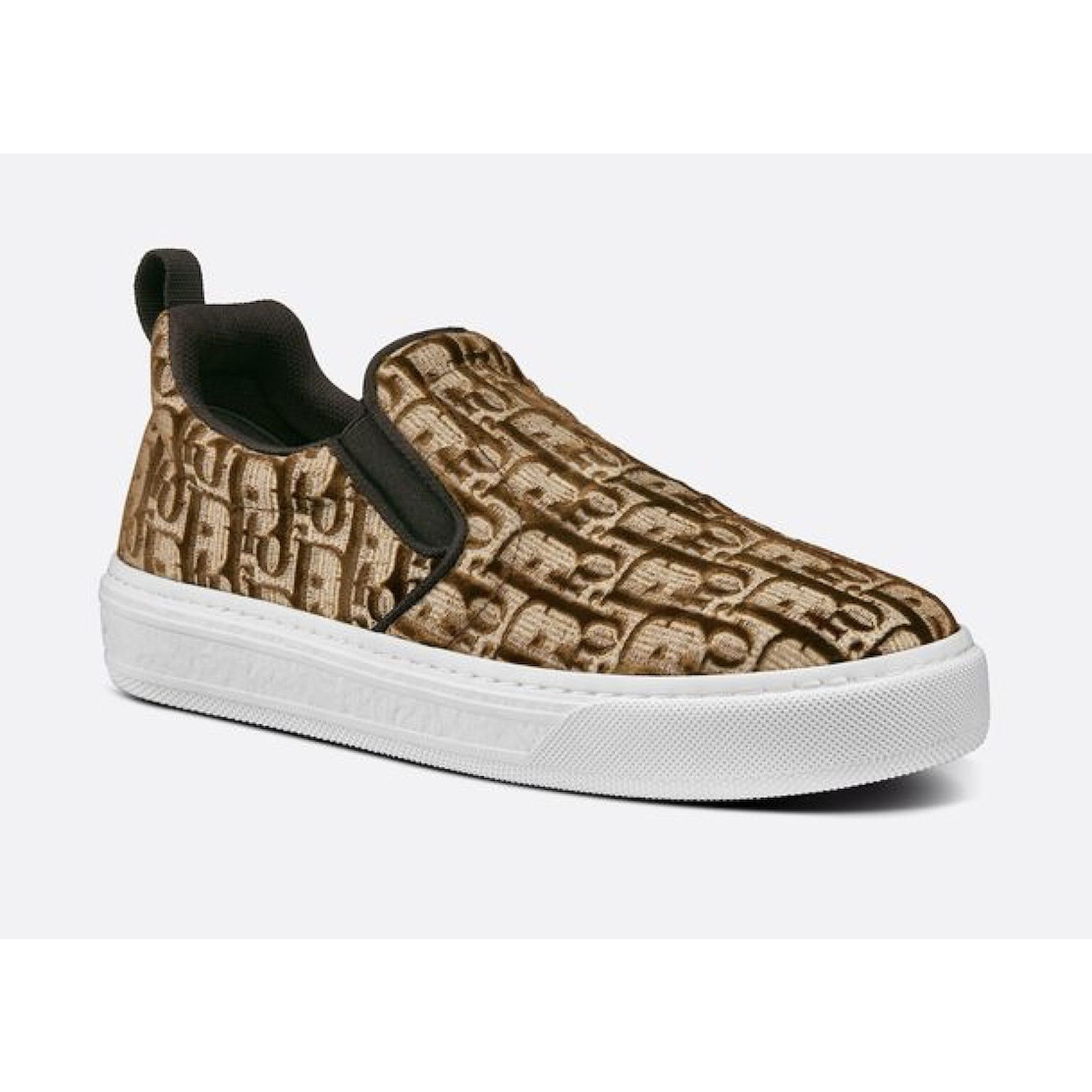 Dior Oblique Logo White Flat Skate Slip On Low Sneaker 36