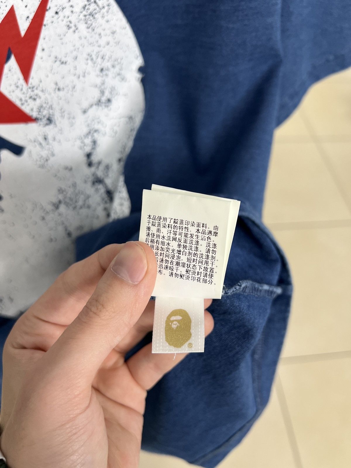 Bape BAPE APE HEAD BAPE STA INDIGO TEE Size US L / EU 52-54 / 3 - 11 Thumbnail