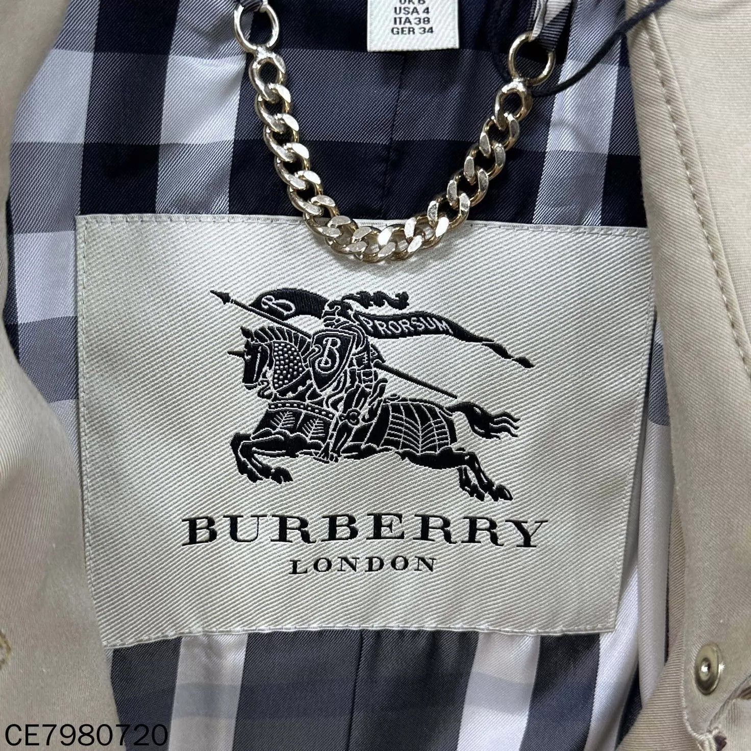Burberry Burberry Khaki 4-Pocket Leather-Trimmed Jacket UK6 Size XS / US 0-2 / IT 36-38 - 4 Thumbnail